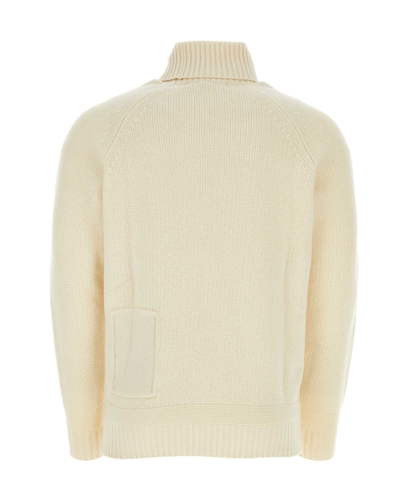 Ten C Ivory Wool Sweater - 108