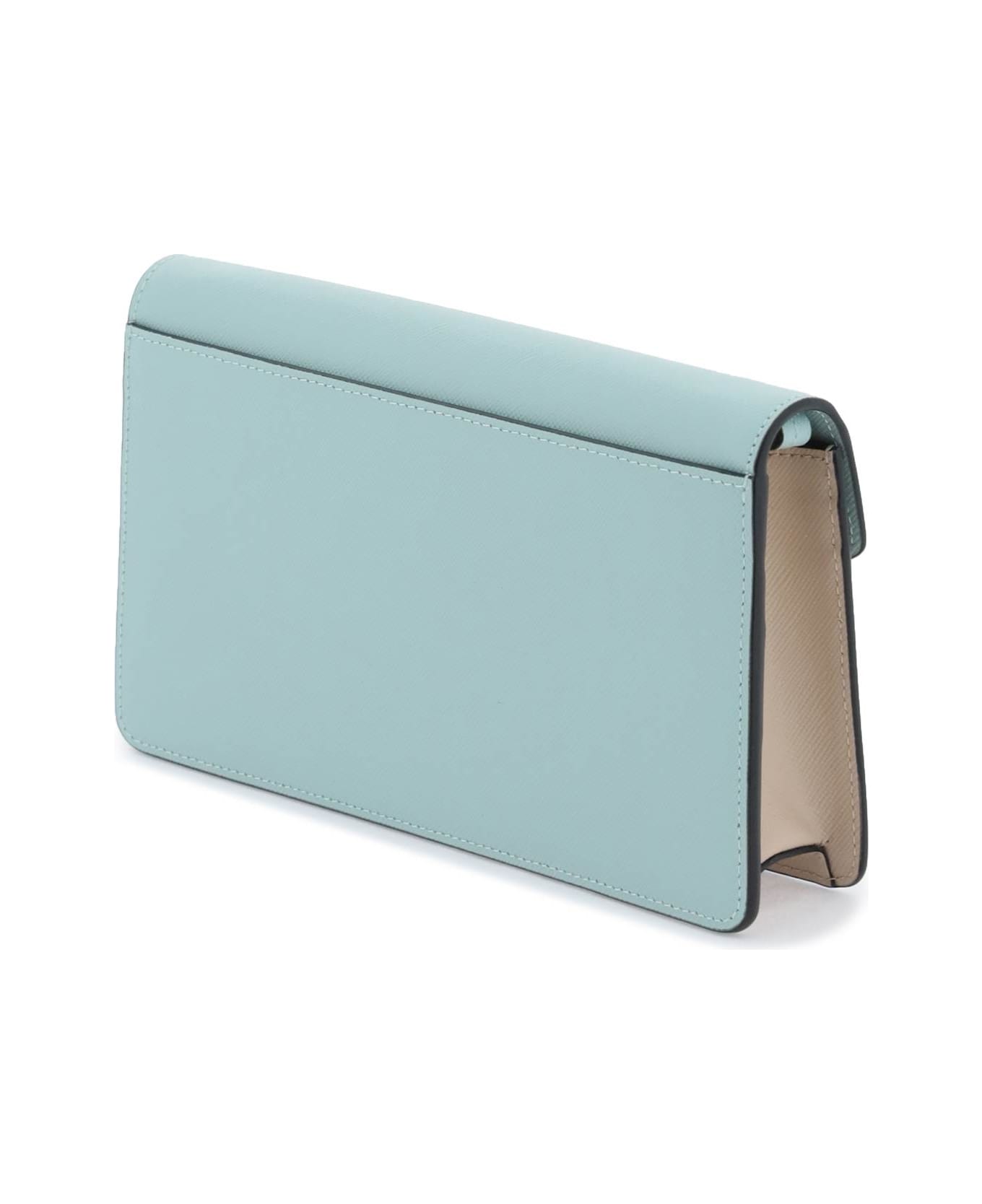 Marni Wallet With Shoulder Strap - TEA GREEN LIMESTONE LCAMEL (Beige)