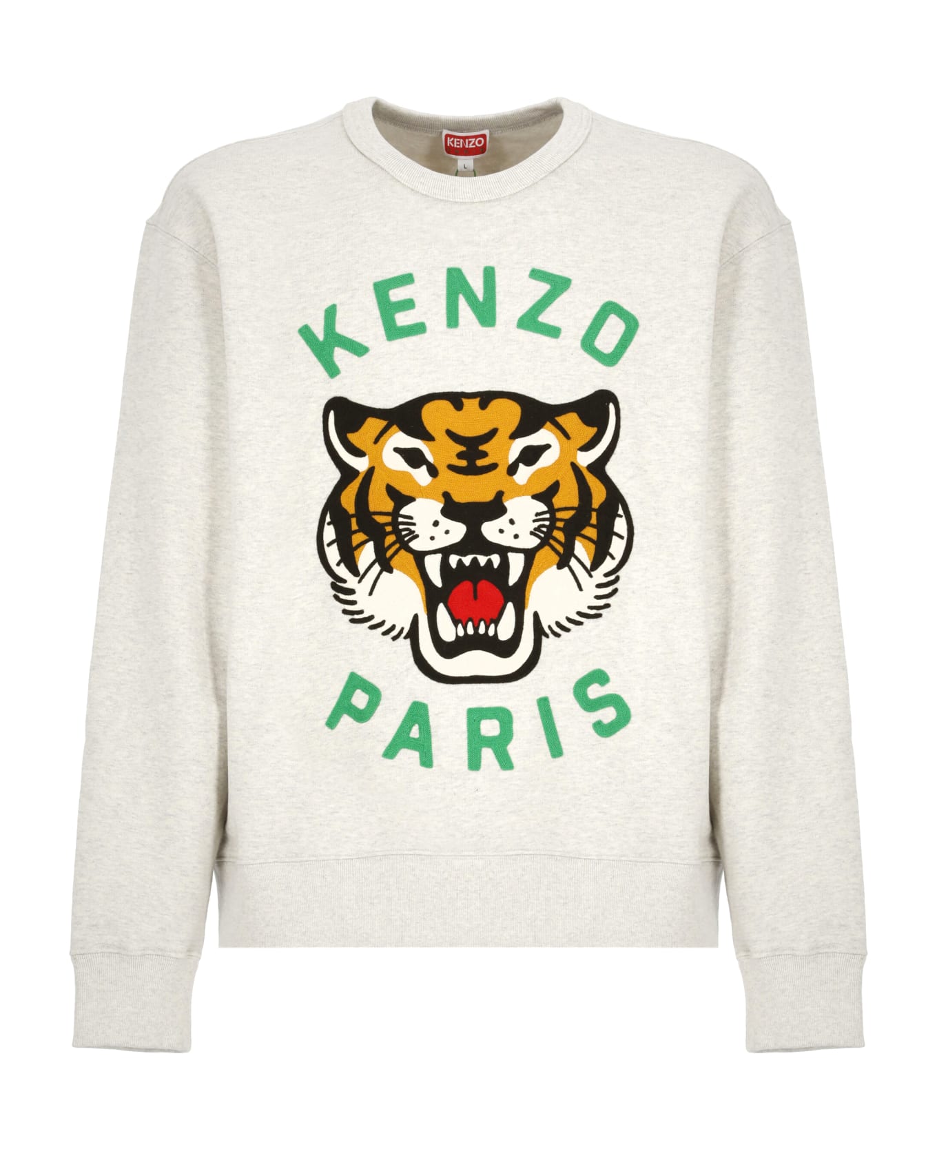 Kenzo Pale Grey Cotton Sweatshirt - A Pale Grey