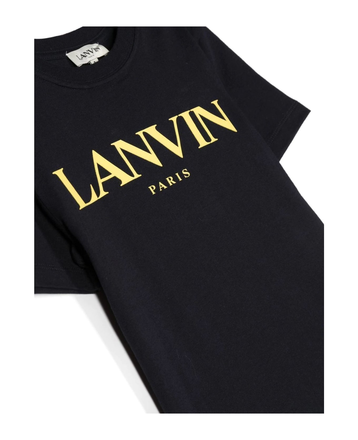 Lanvin Black Cotton Tshirt - Blu