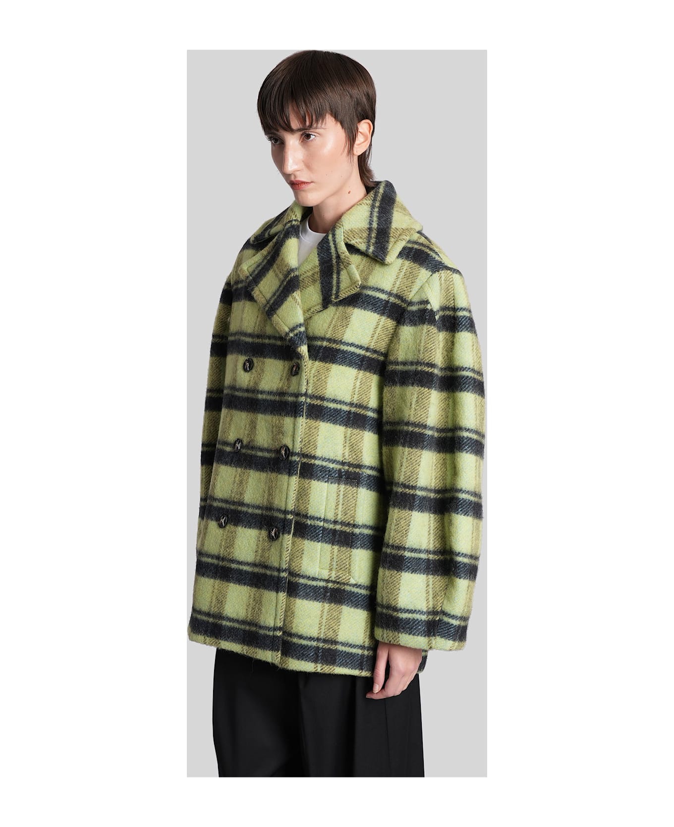 Ganni In Green Wool - green