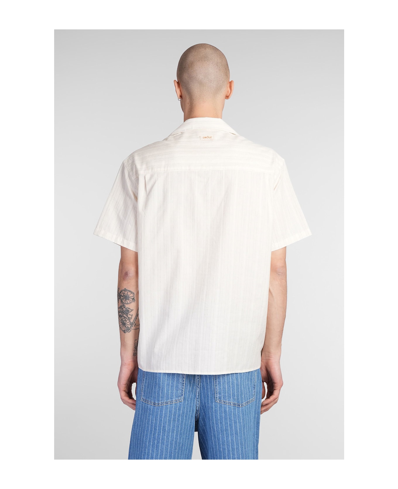Drôle de Monsieur Shirt In Beige Cotton - beige