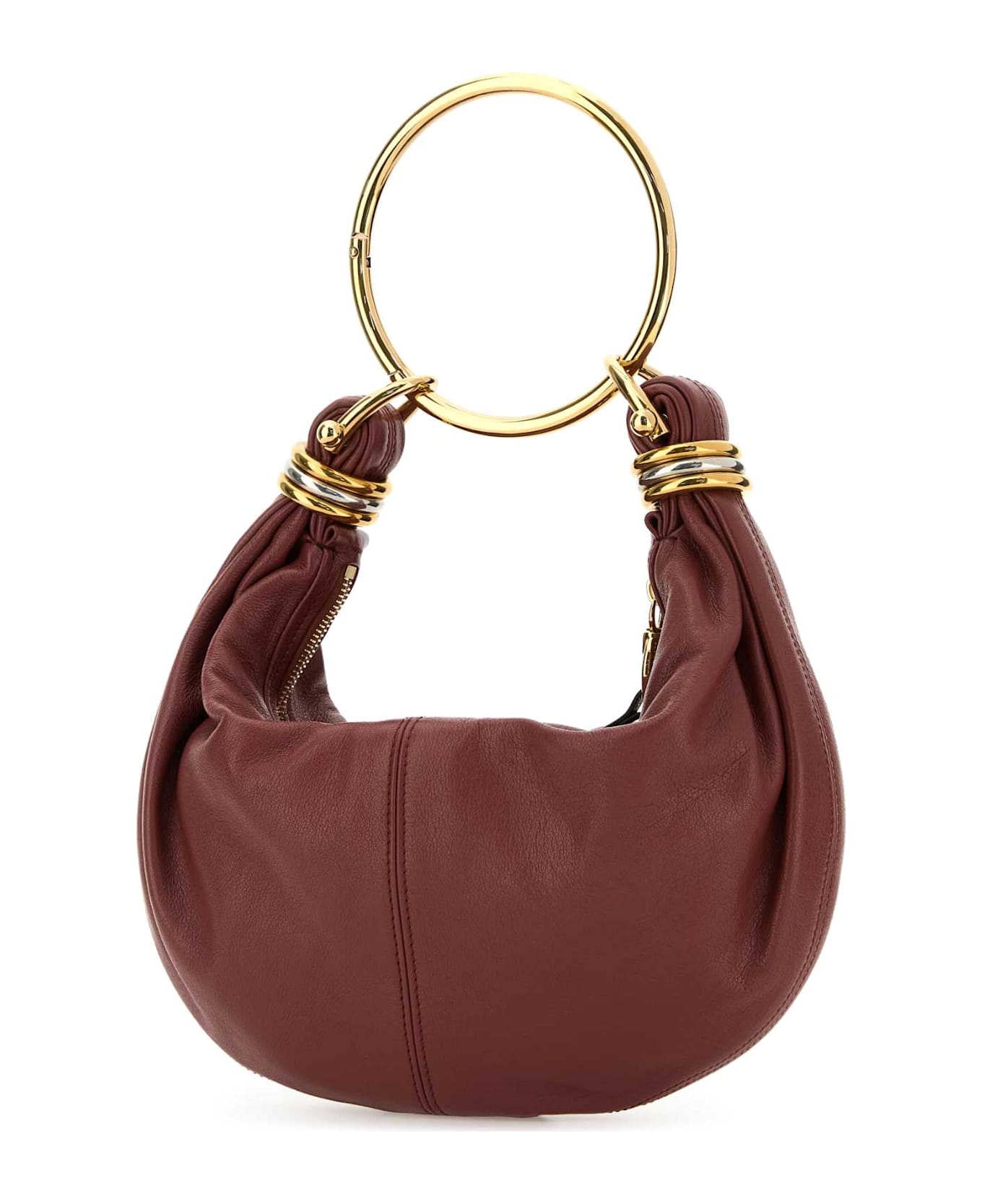 Chloé Antiqued Pink Leather Small Bracelet Handbag - BRUNETPINK