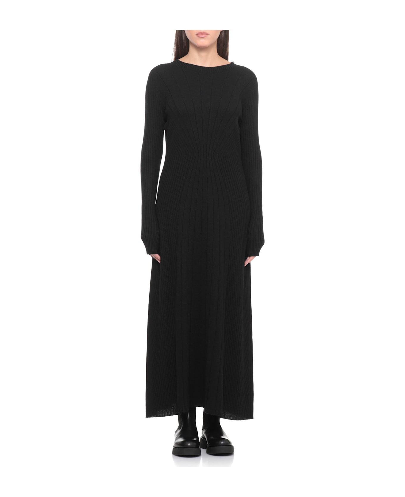D.Exterior Cashmere Bland Dress - Black