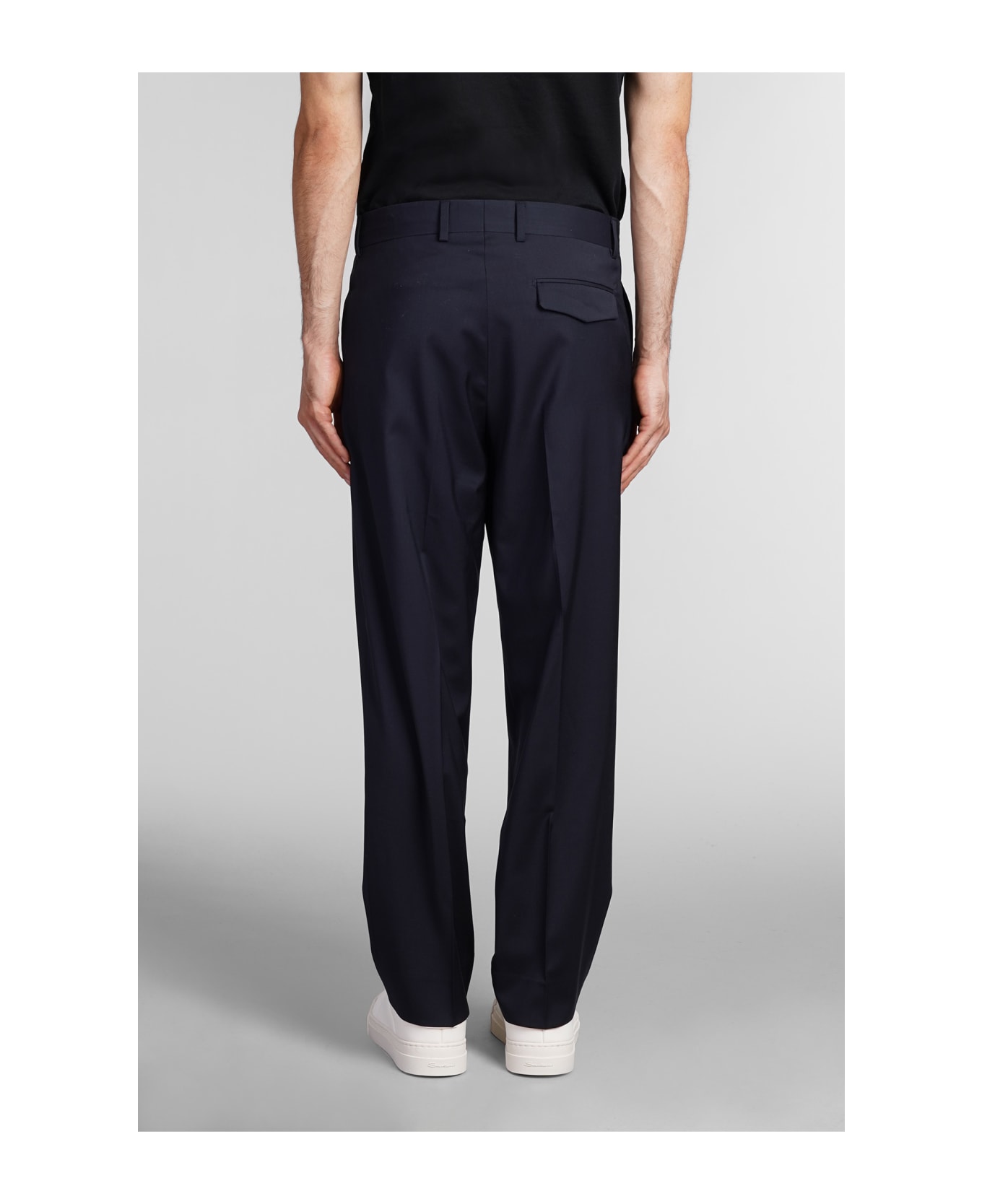 costumein Vincent Pants In Blue Wool - BLUE