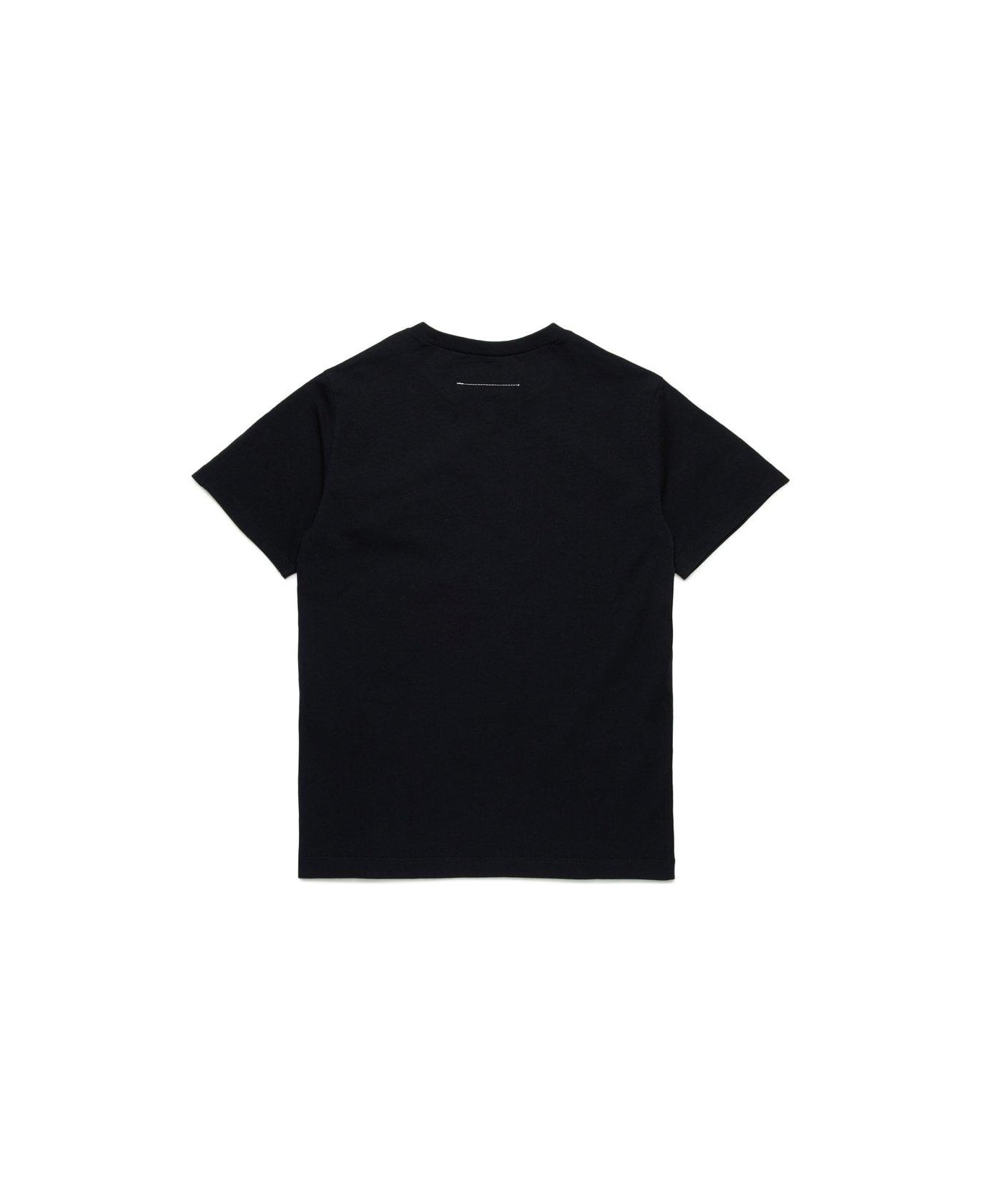 MM6 Maison Margiela Logo Printed Crewneck T-shirt - Black