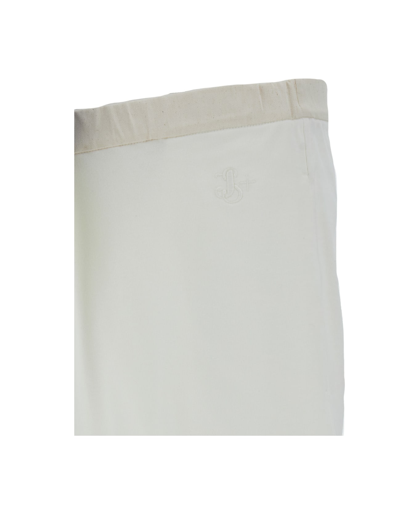Jil Sander White Wide Leg Bermuda Shorts In Cotton Man - White