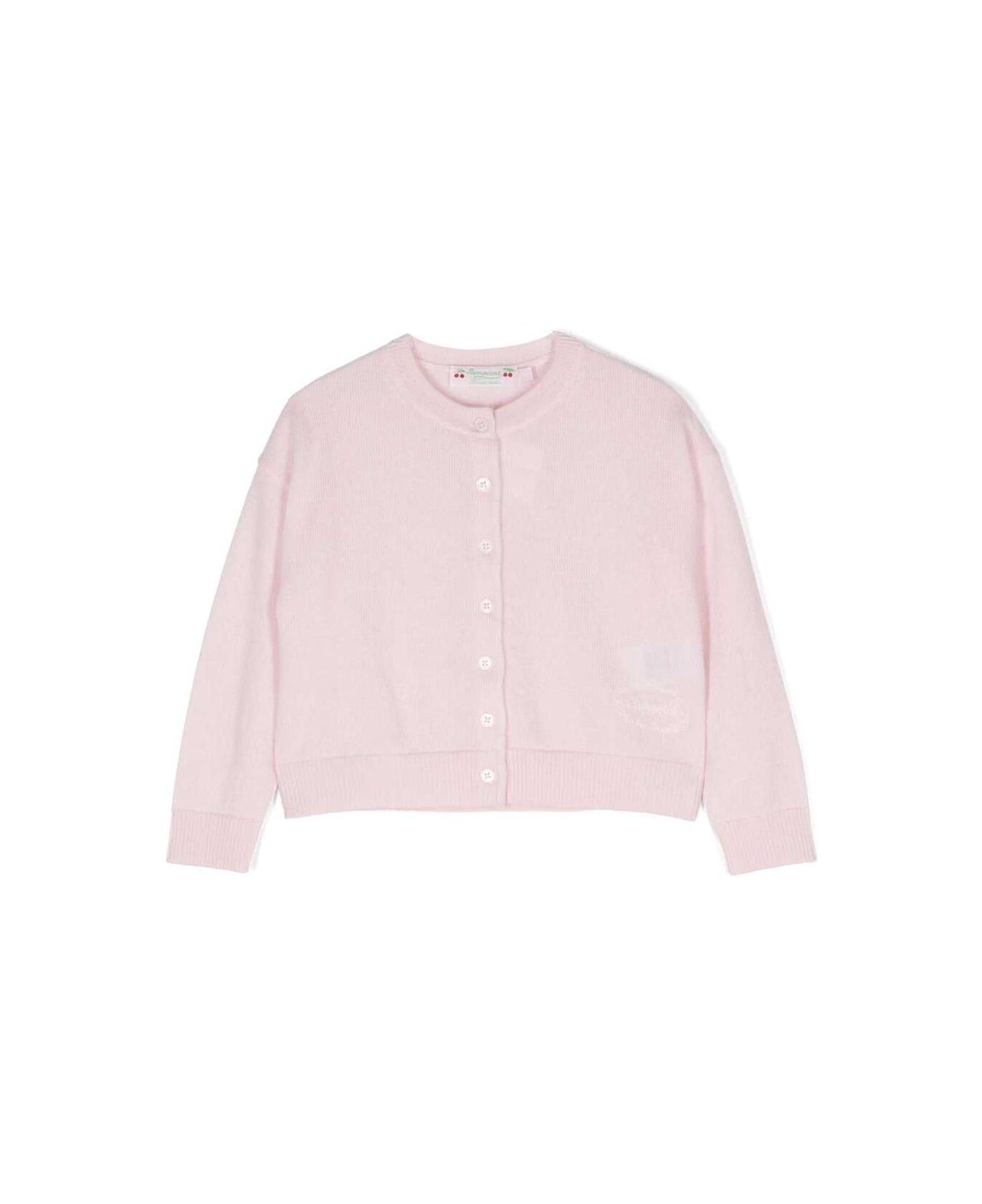 Bonpoint Pteal Pink Fabara Cardigan - Pink ニットウェア＆スウェットシャツ