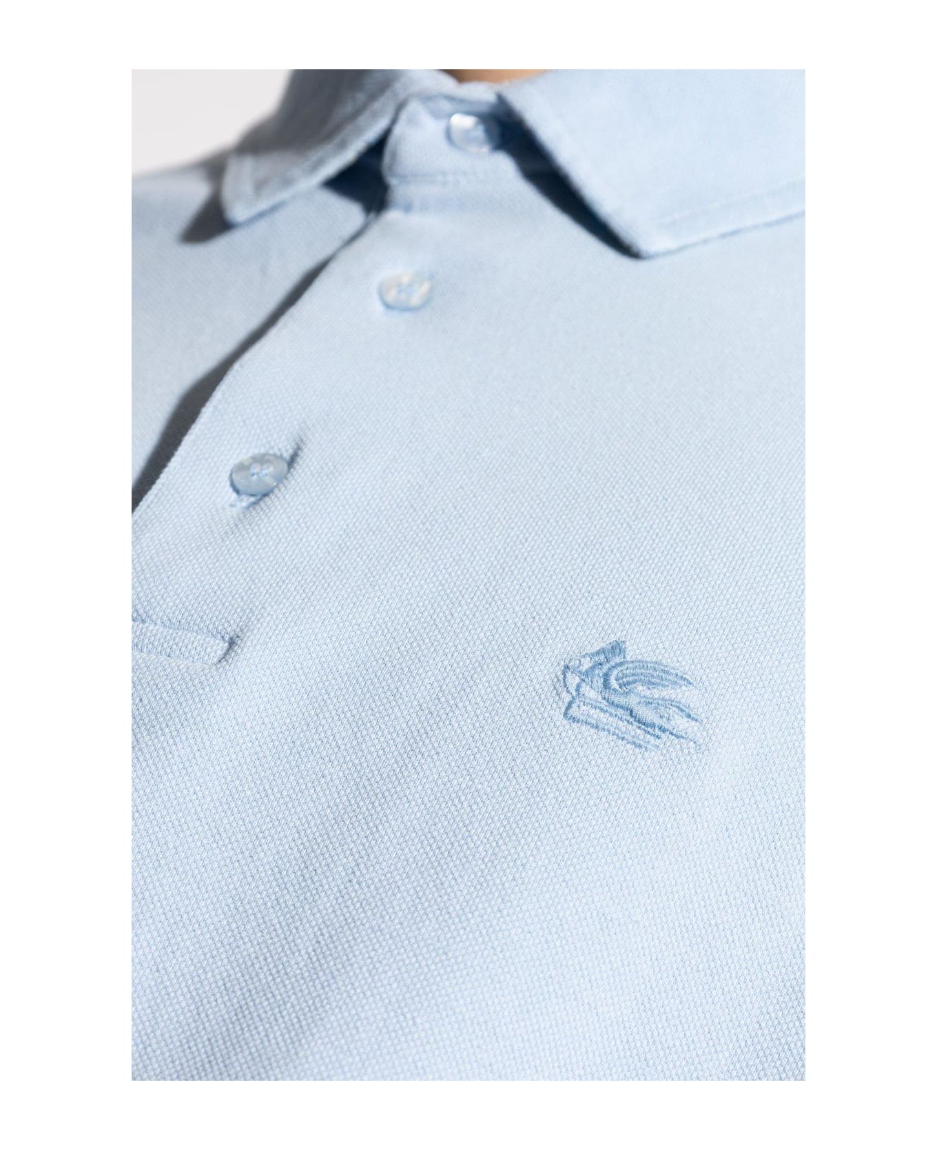 Etro Light Pink Cotton Polo Shirt