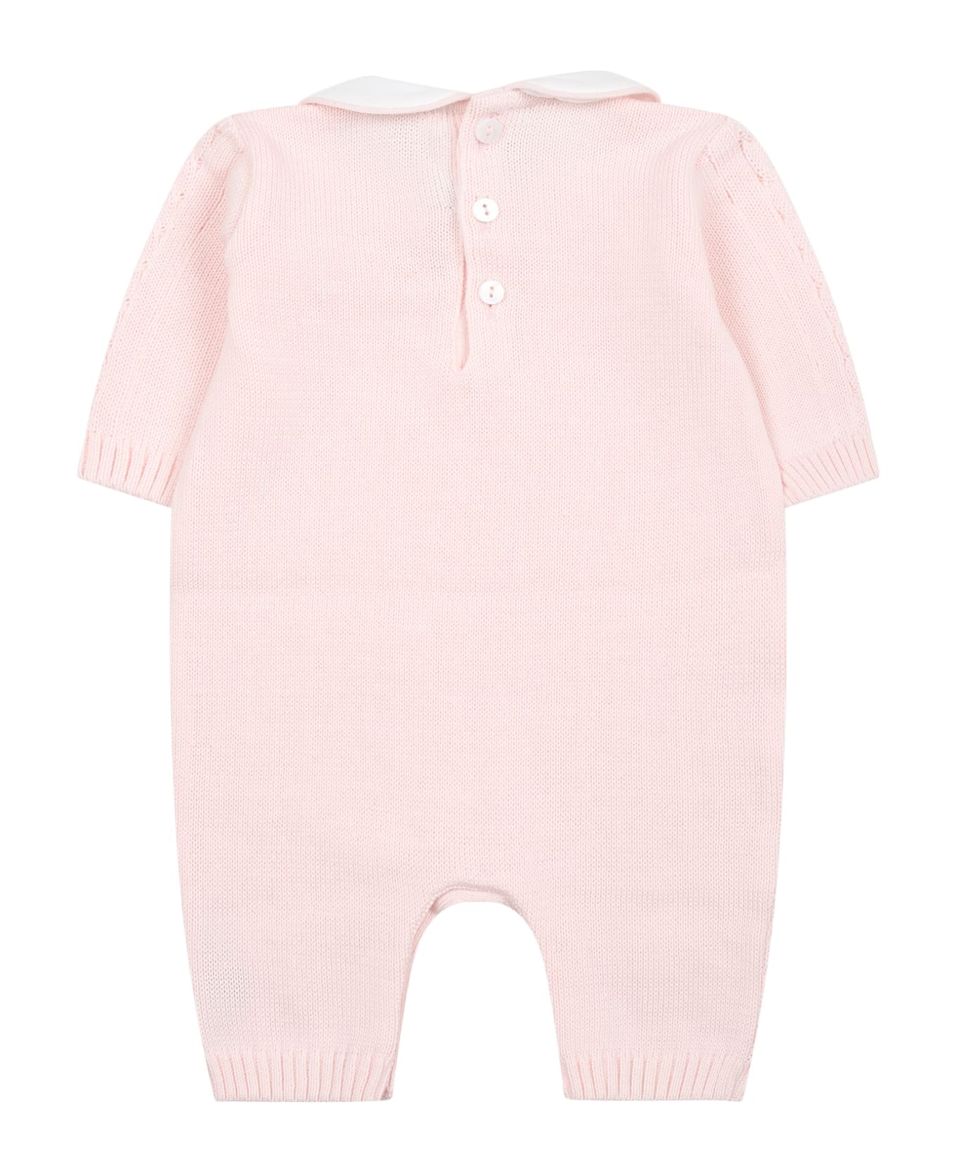 Little Bear Pink Babygrown For Baby Girl - Pink