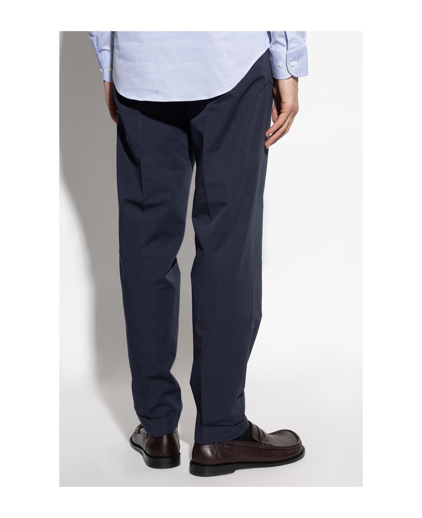 Tom Ford Pants With Rolled-up Legs - navy