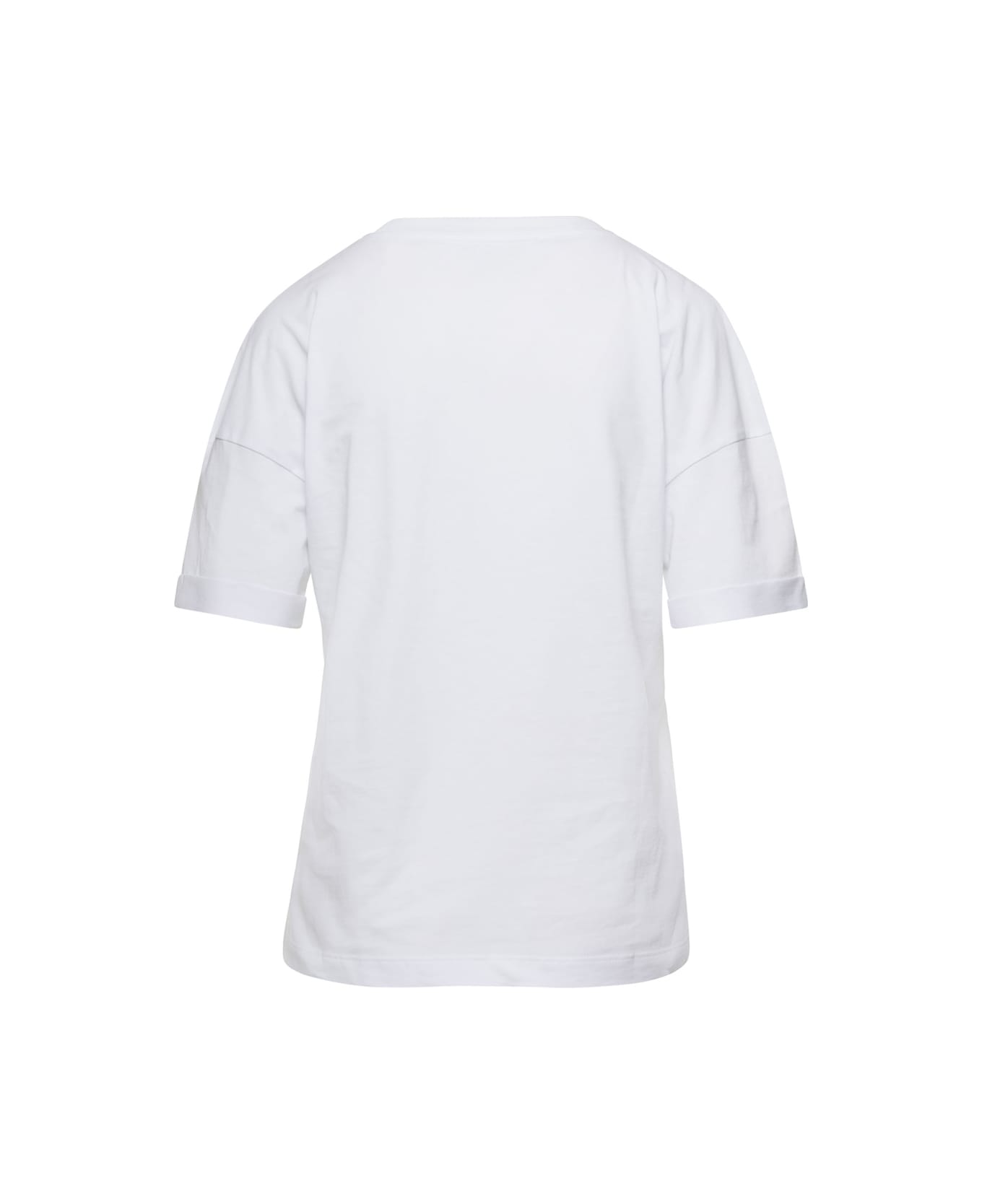 Federica Tosi White Crewneck T-shirt In Cotton Woman - White