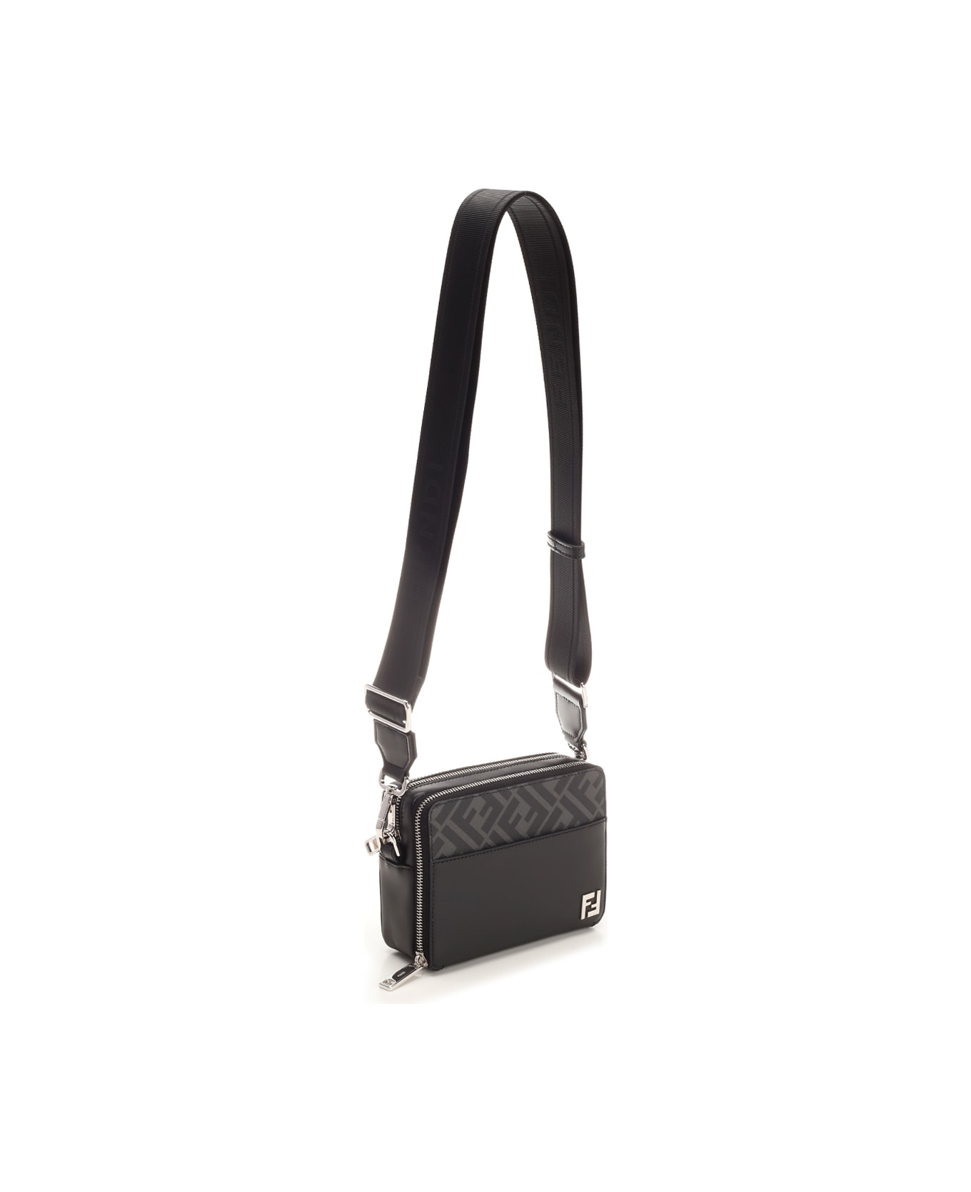 Fendi Organizer Shoulder Bag - Black