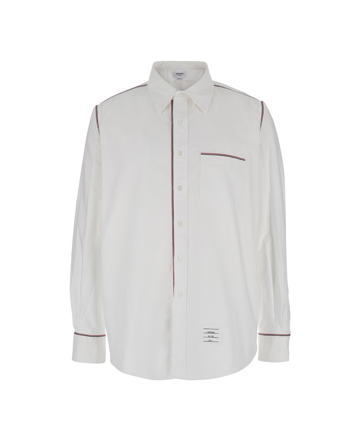 Thom Browne Oxford Framing Shirt - White
