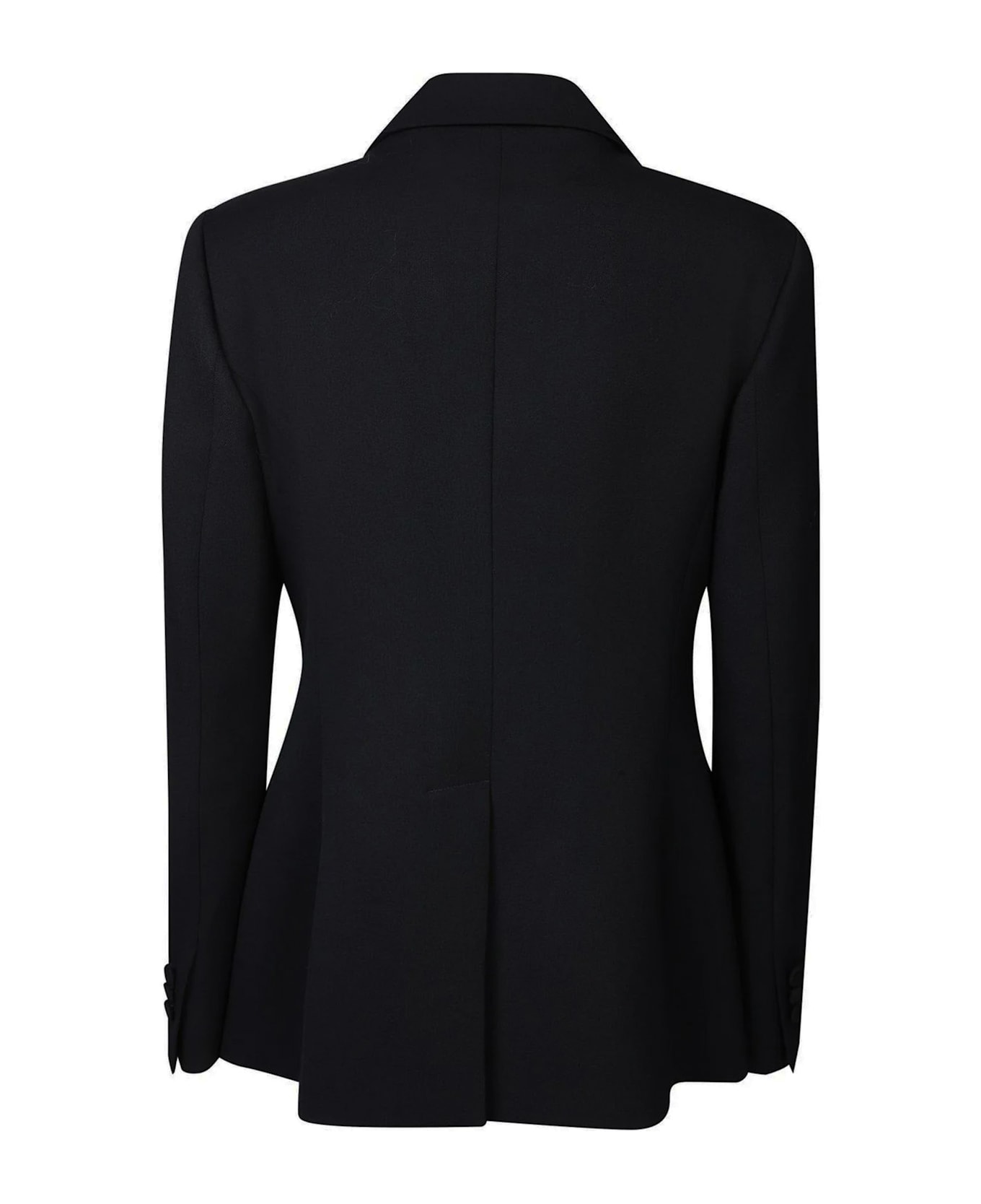 Parosh Black Wool Blend Double-breasted Blazer - Black