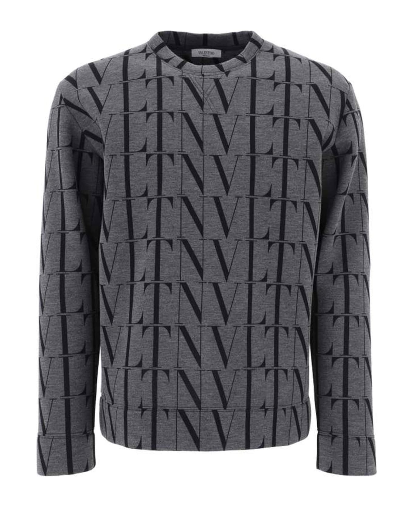 Valentino Vltn Cotton Sweatshirt - Gray フリース