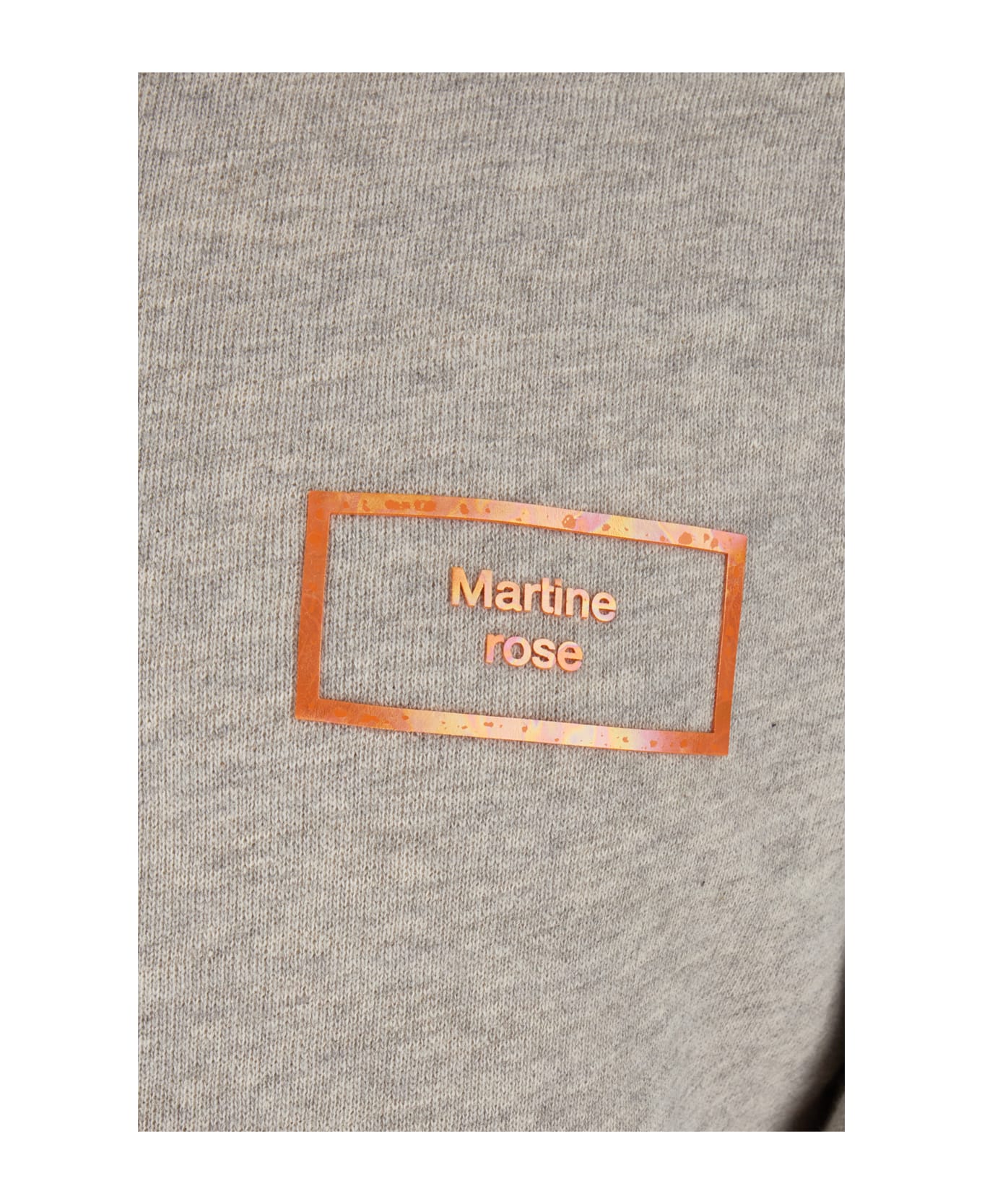 Martine Rose Melange Grey Cotton Sweatshirt - GREY MARL