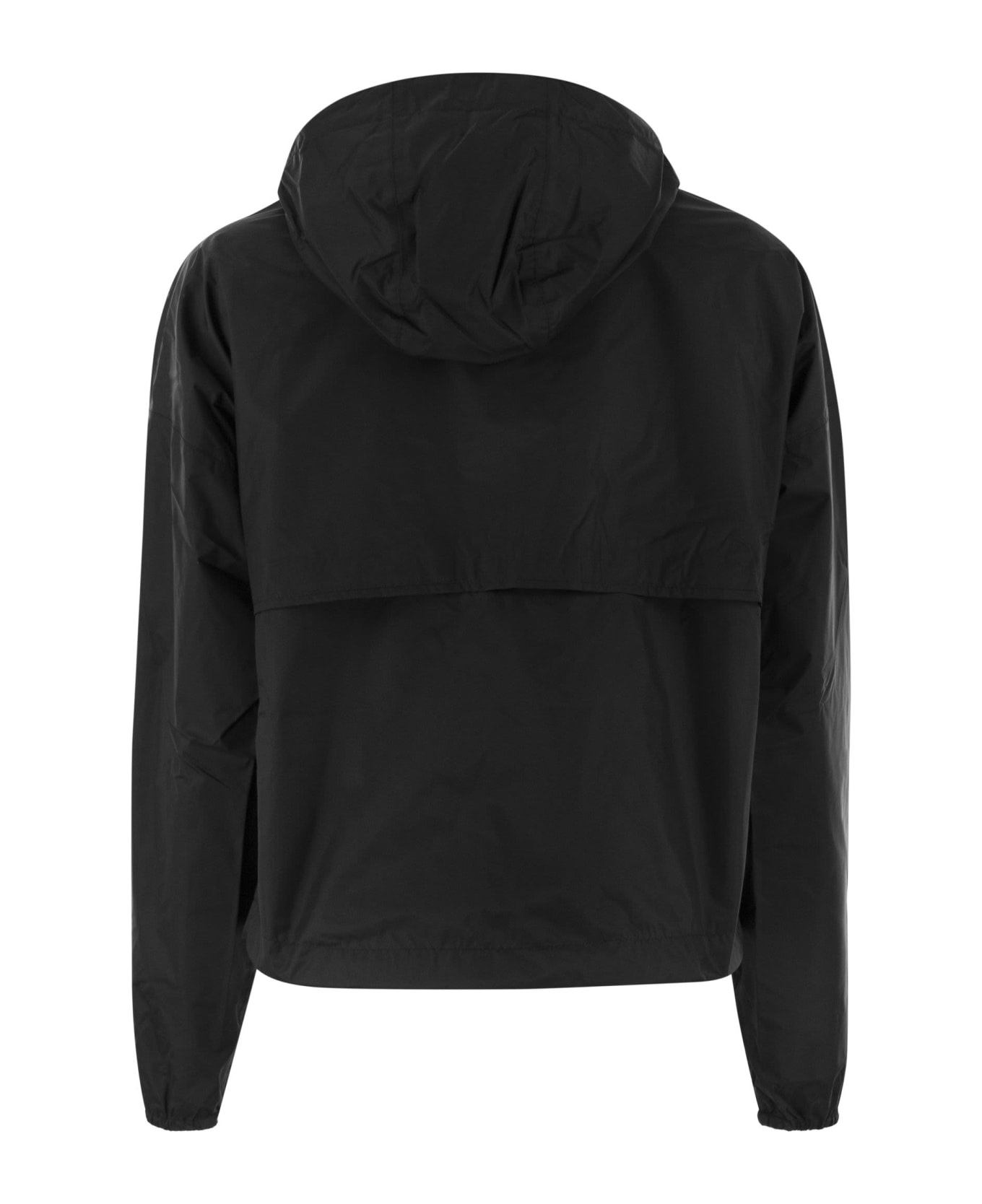 K-Way Laurette Plus - Reversible Hooded Jacket - Black/beige