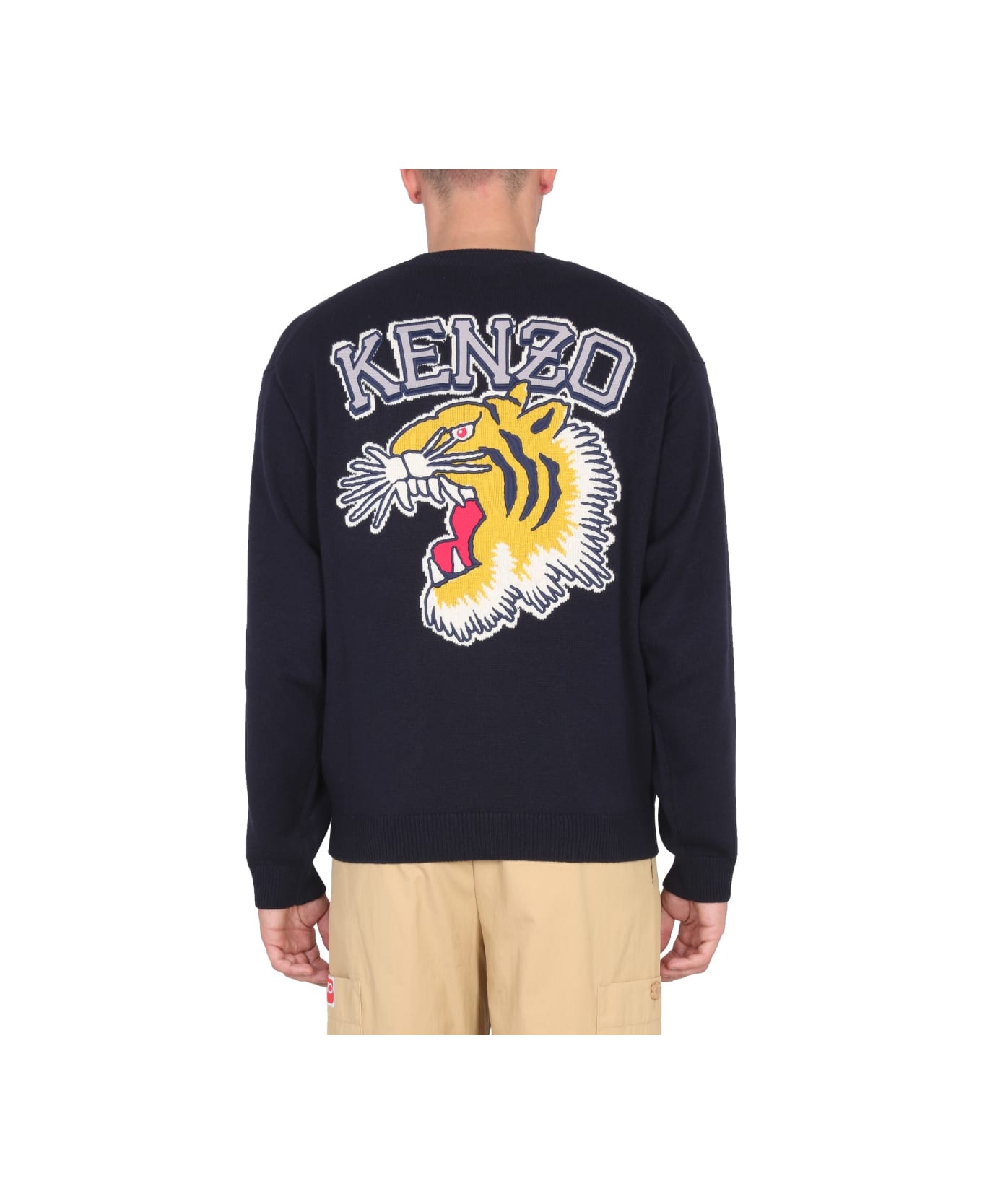 Kenzo "tiger Varsity" Jersey - BLUE フリース