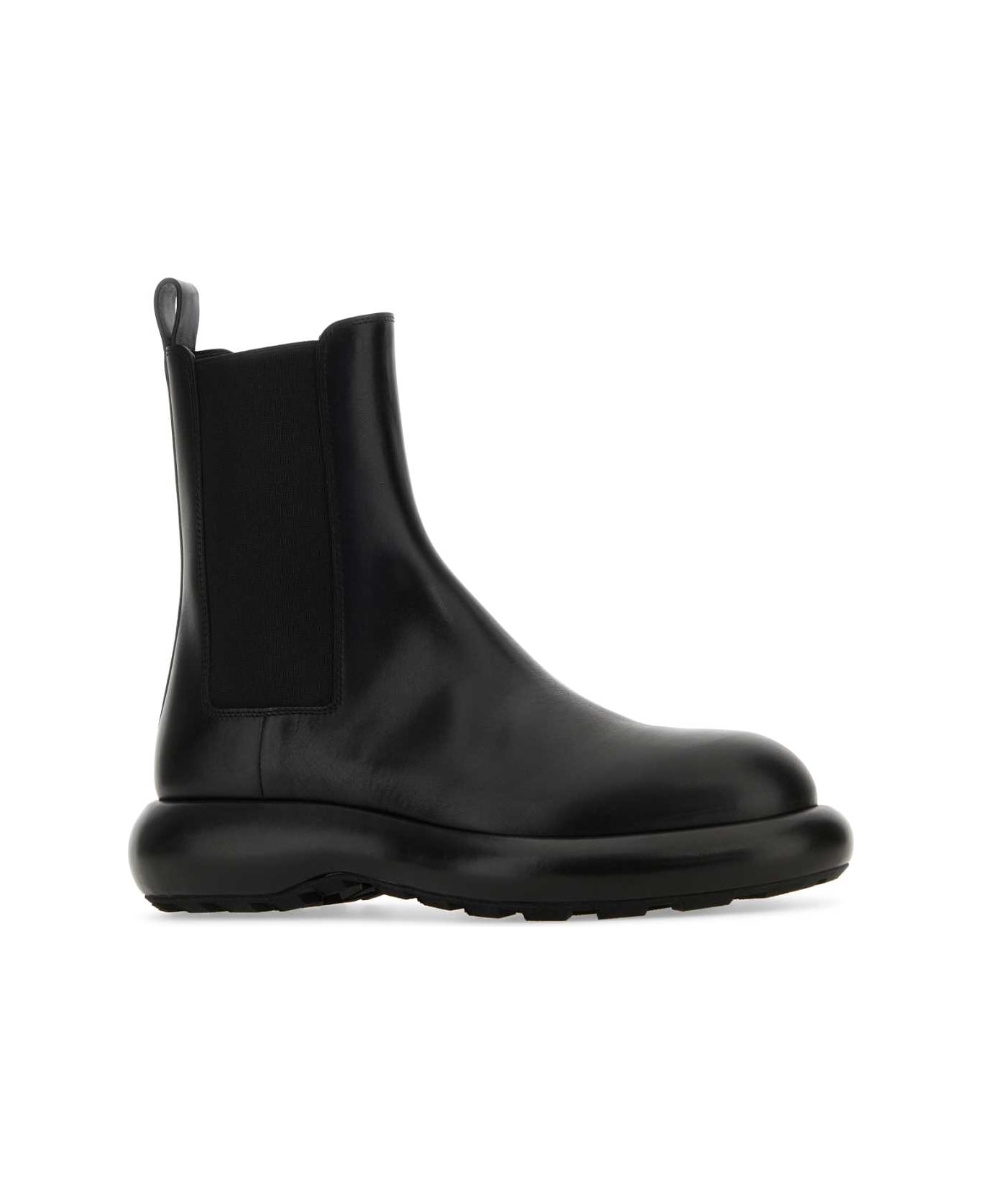 Jil Sander Black Leather Chelsea Ankle Boots - 001