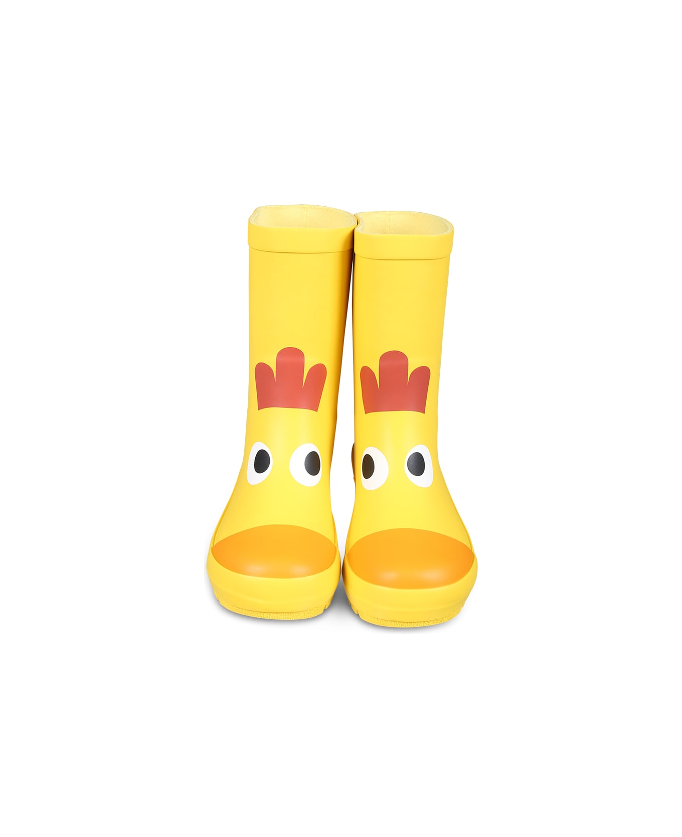 Stella McCartney Kids Yellow Rain Boots For Boy With Rooster - Yellow