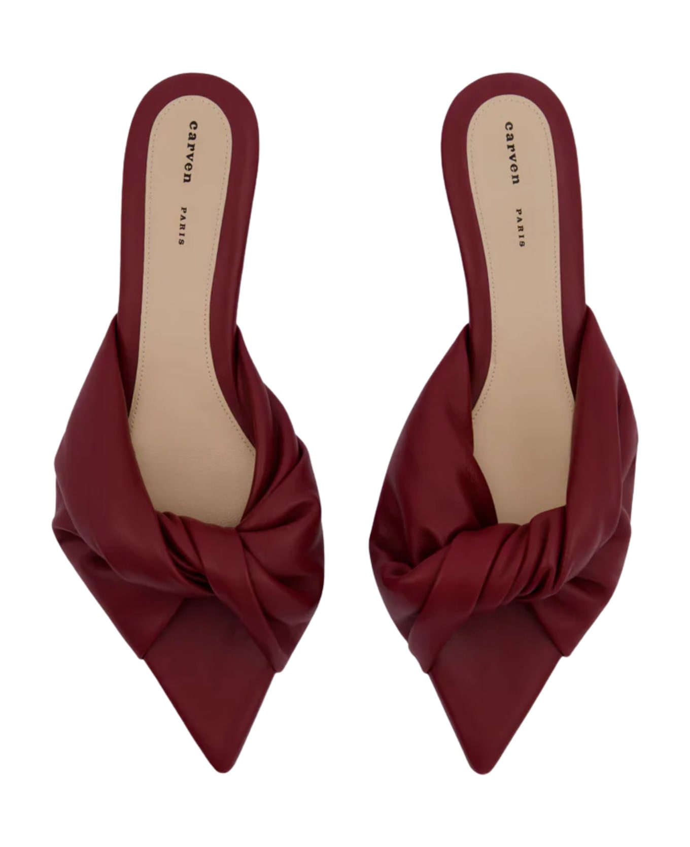 Carven Slingback With Knot - Bordeaux