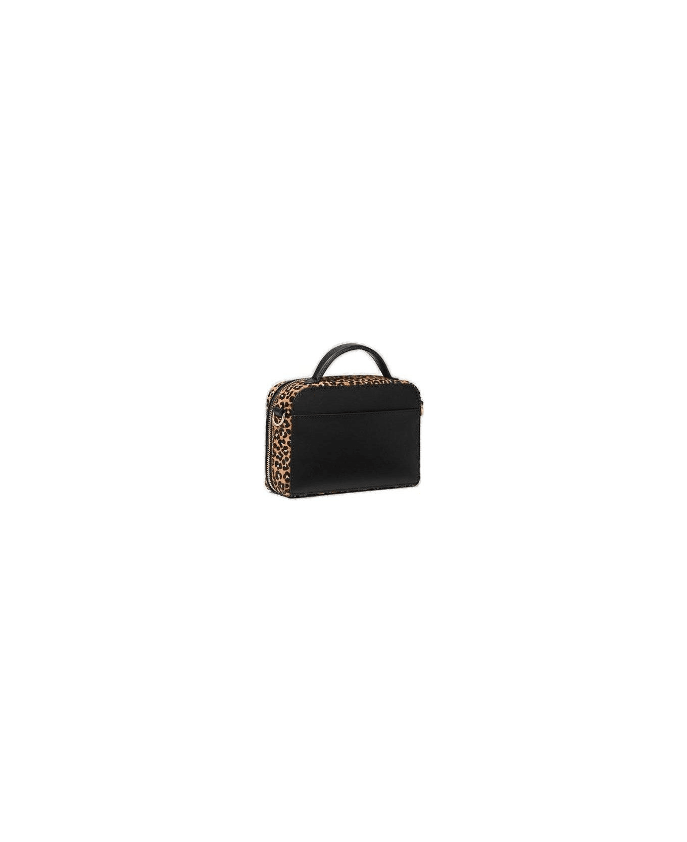 MICHAEL Michael Kors Estelle Leopard-printed Small Crossbody Bag - Black トートバッグ