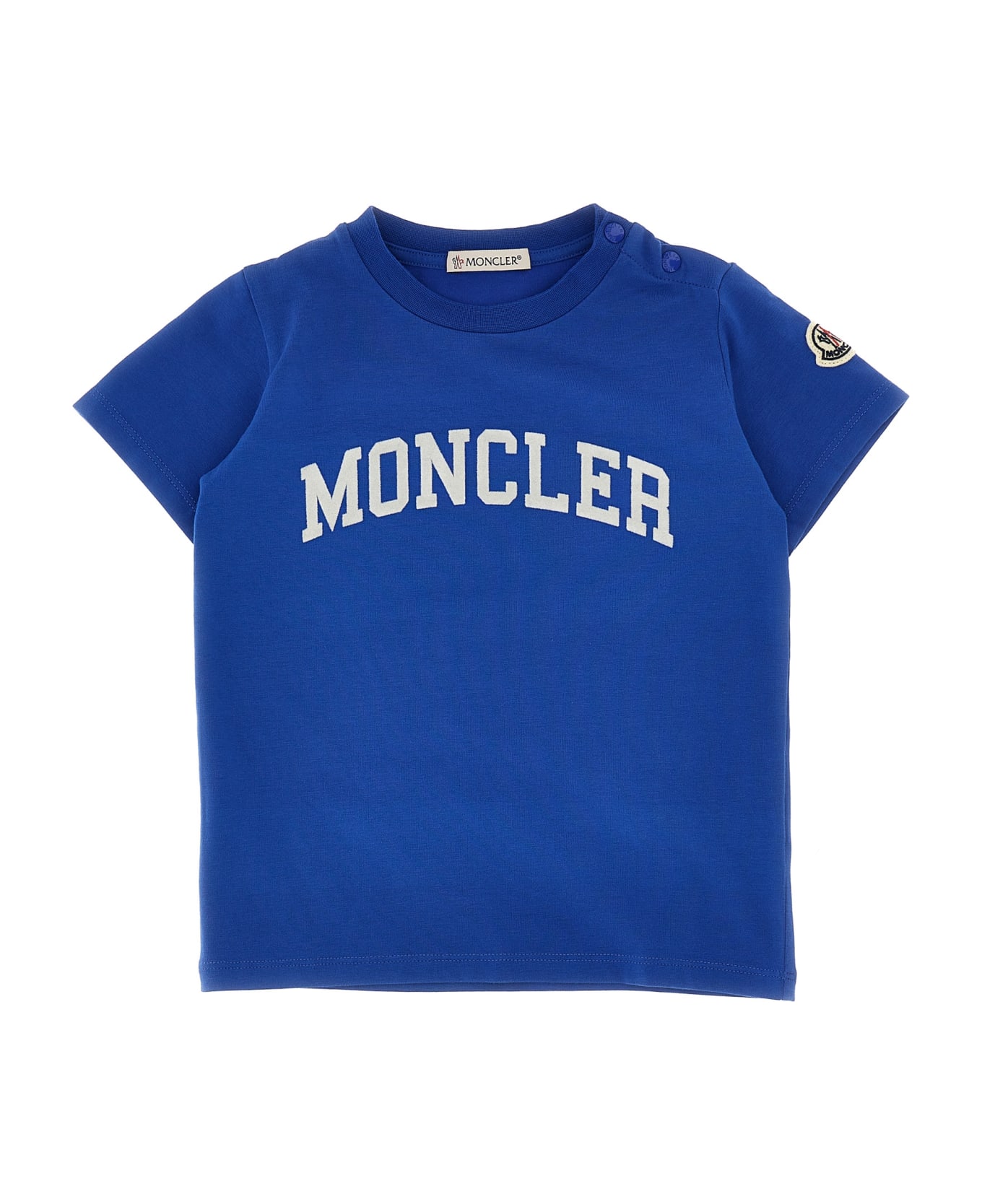 Moncler Flocked Logo T-shirt - Blue Tシャツ＆ポロシャツ