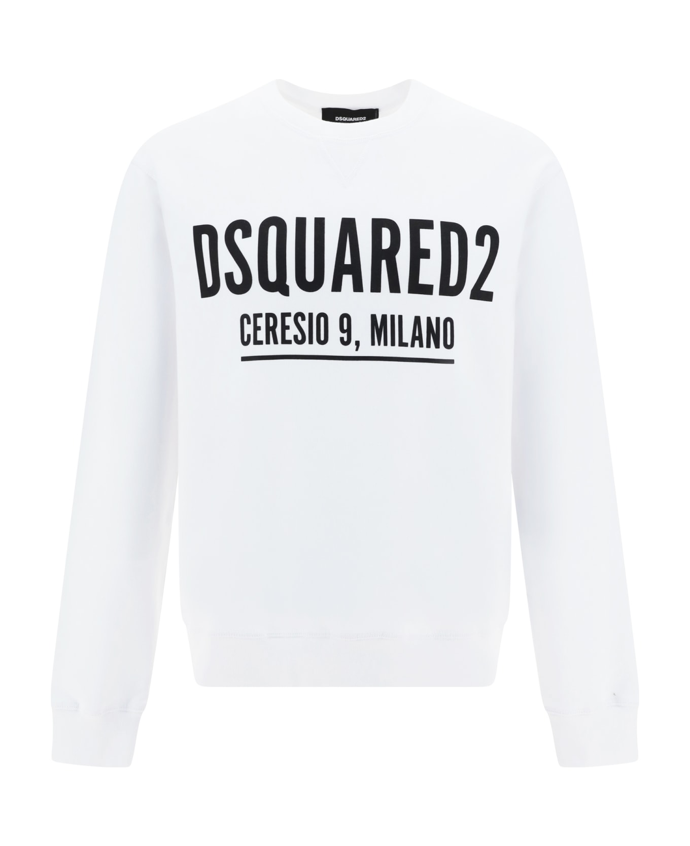 Dsquared2 Cotton Sweatshirt With Logo - Bianco フリース