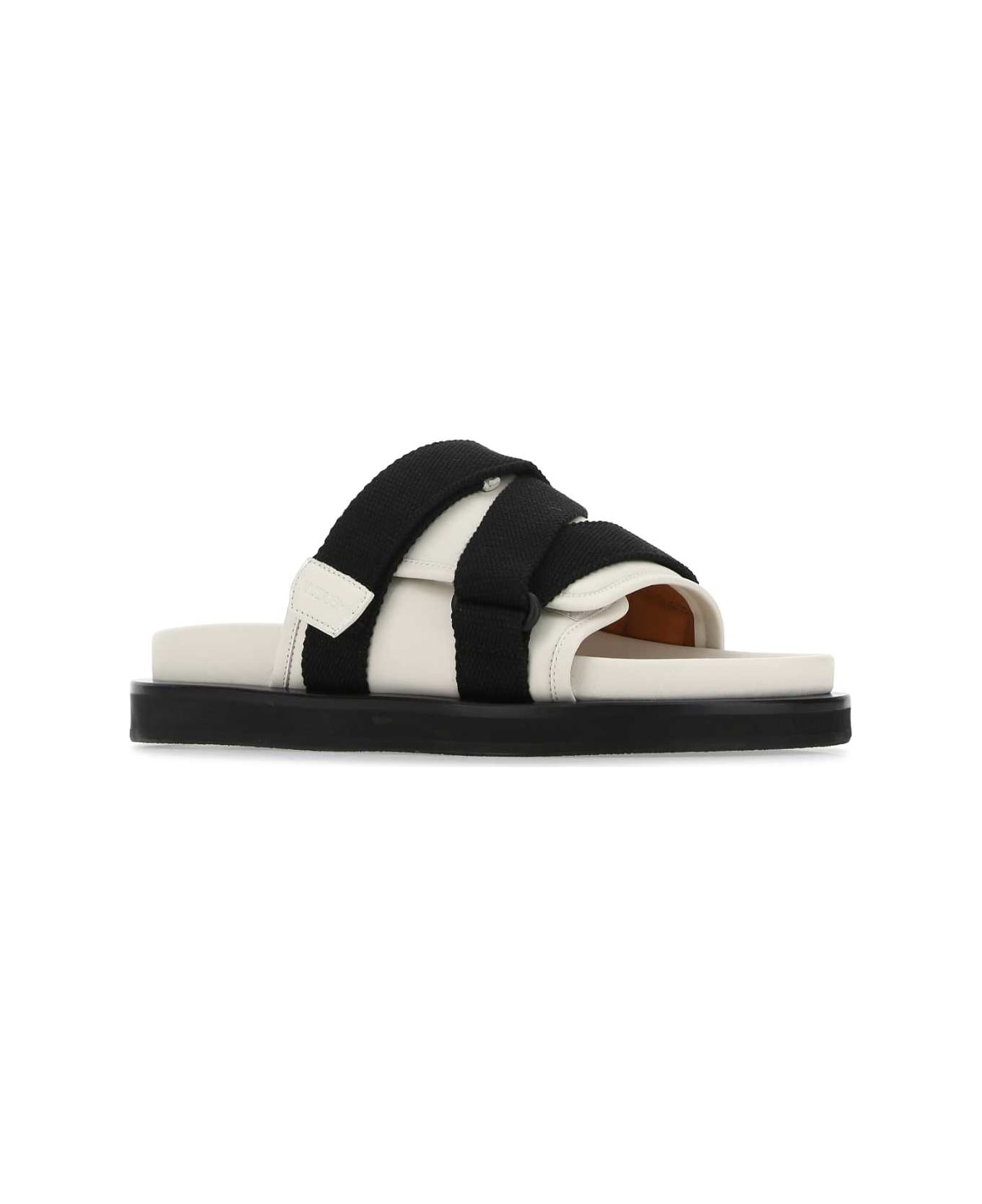 AMBUSH Two-tone Leather And Nylon Slippers - 0110 その他各種シューズ