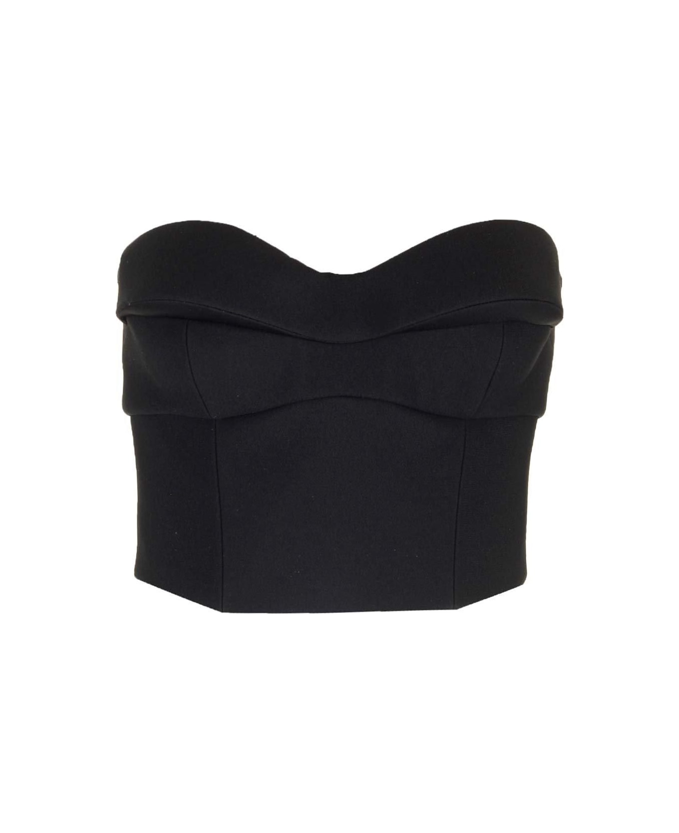 Versace Strapless Cropped Top - Black