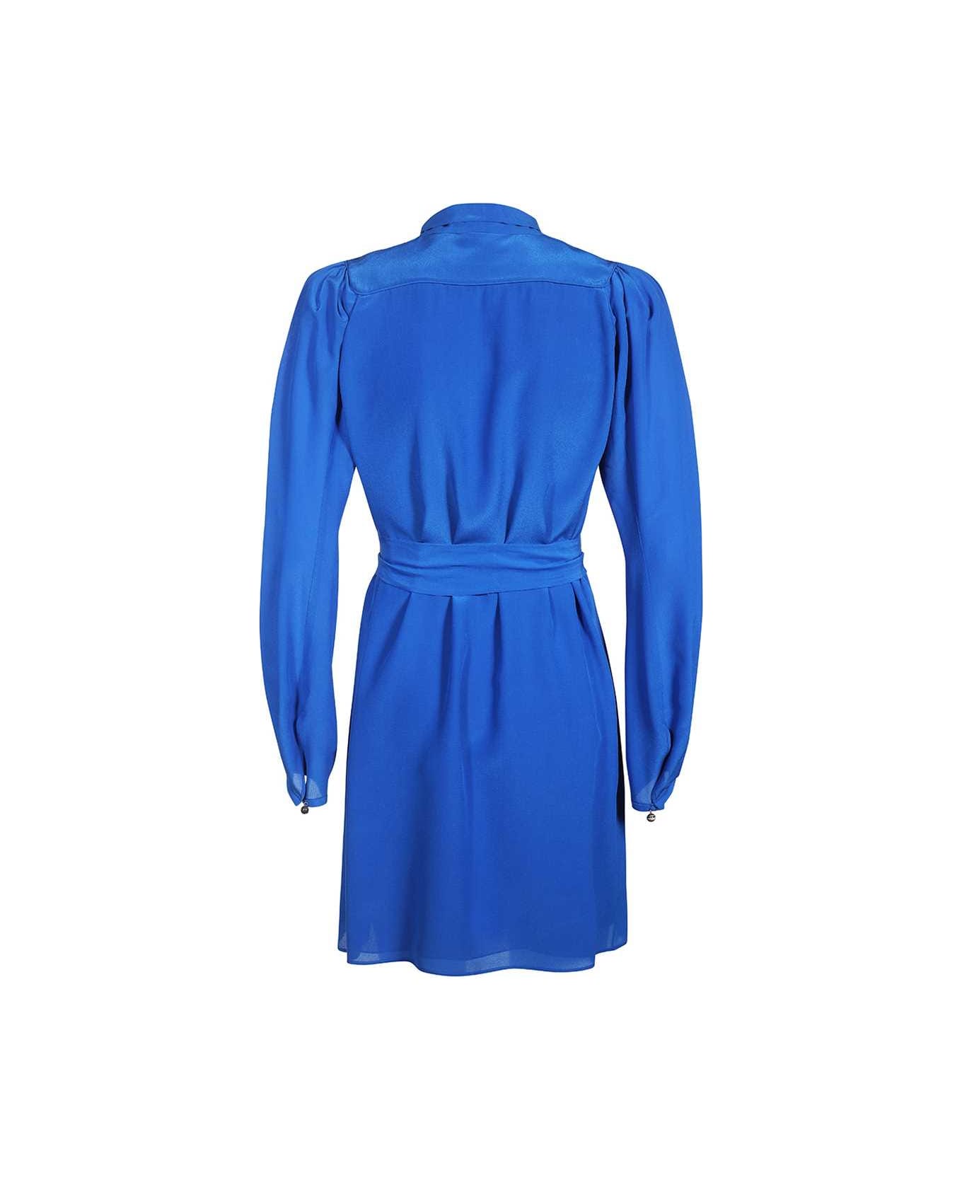 Dsquared2 Silk Mini Dress - blue