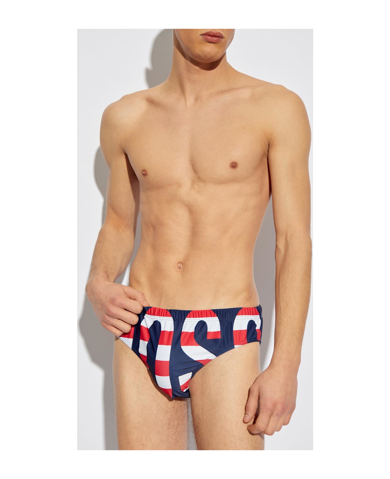 Moschino Swim Briefs - BLUE/RED/BLUE