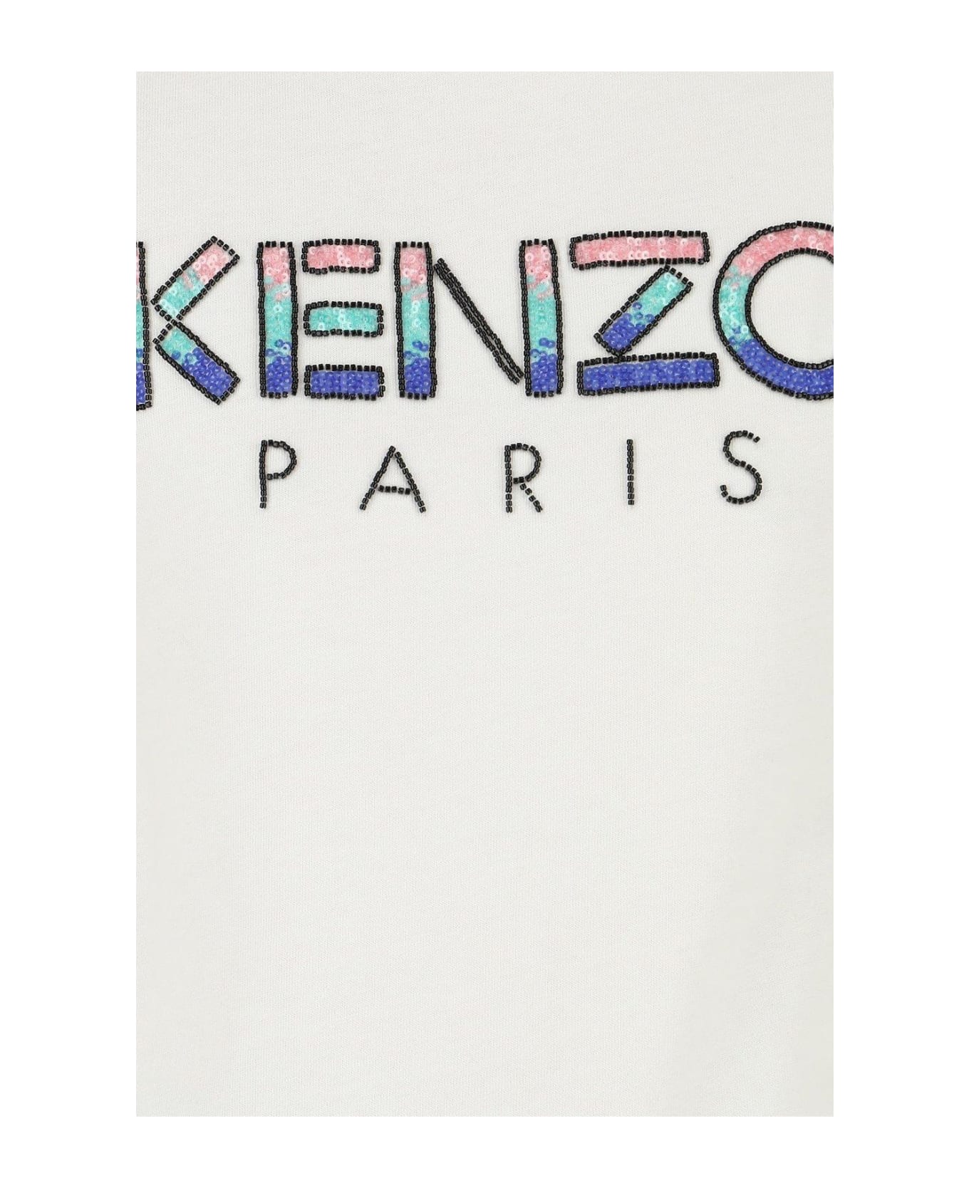 Kenzo Sequinned Logo T-shirt - White