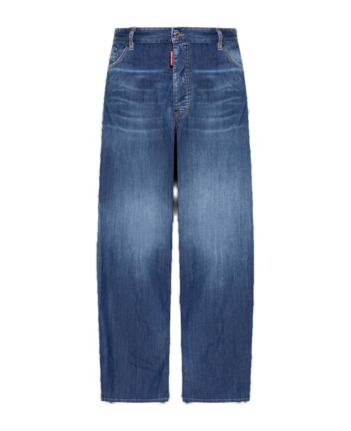 Dsquared2 Summer Lovers Medium Wash Loose Jeans - BLUE