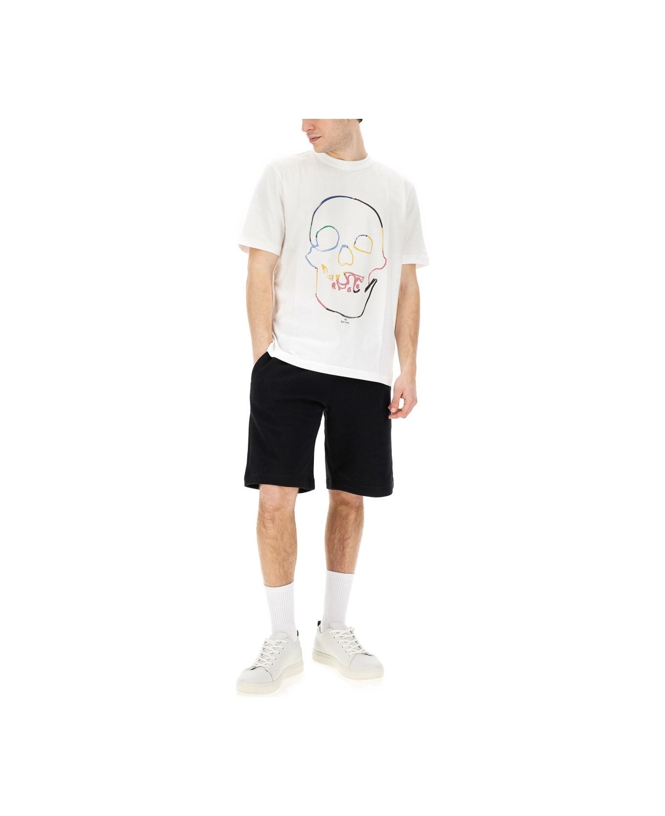PS by Paul Smith Skull T-shirt - WHITE