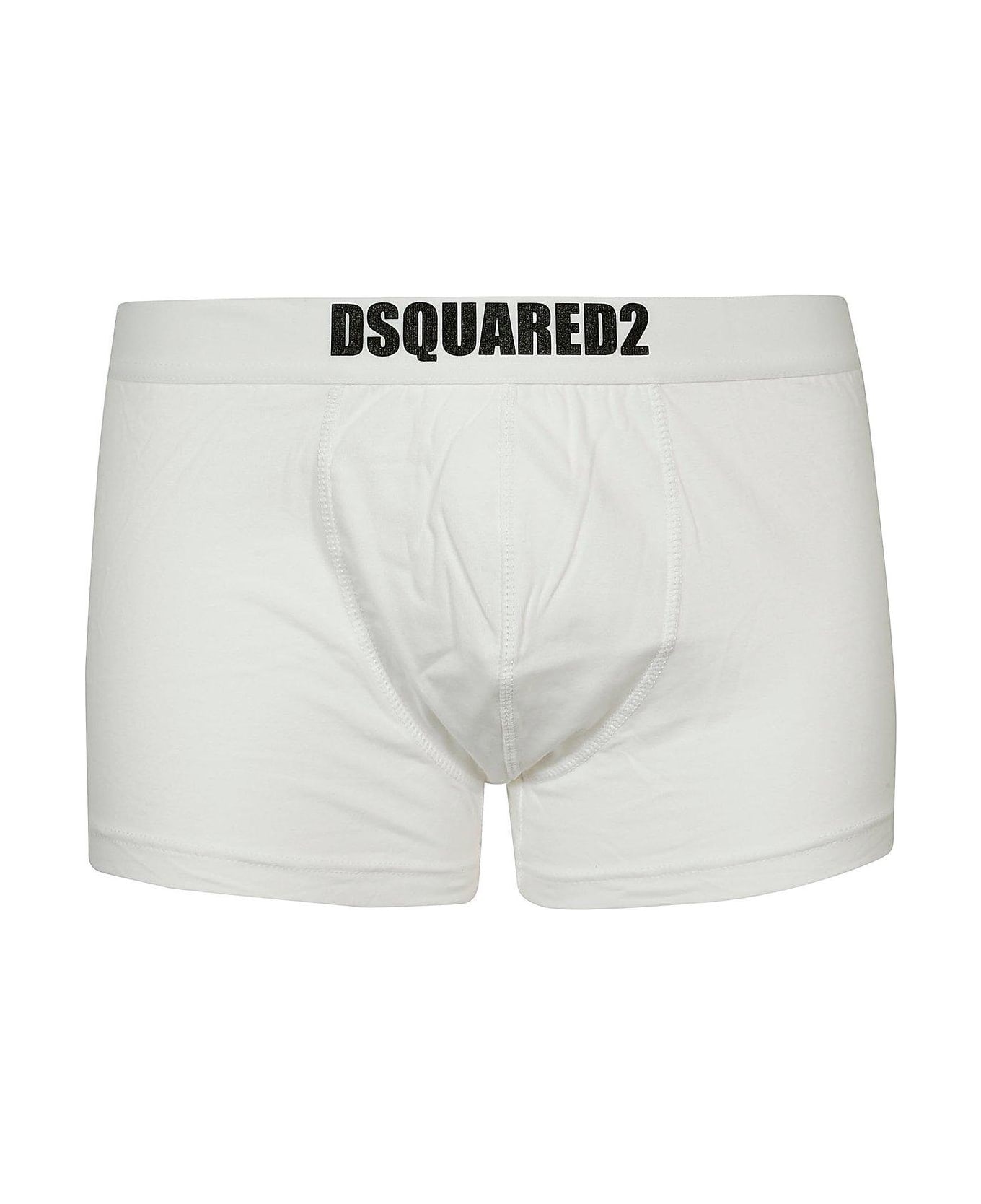 Dsquared2 Logo Printed Two Packs Of Boxers - White