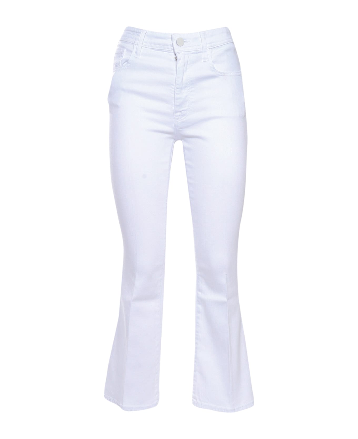 Jacob Cohen Pant 5t Crop.flare H/waist Victoria - WHITE ボトムス