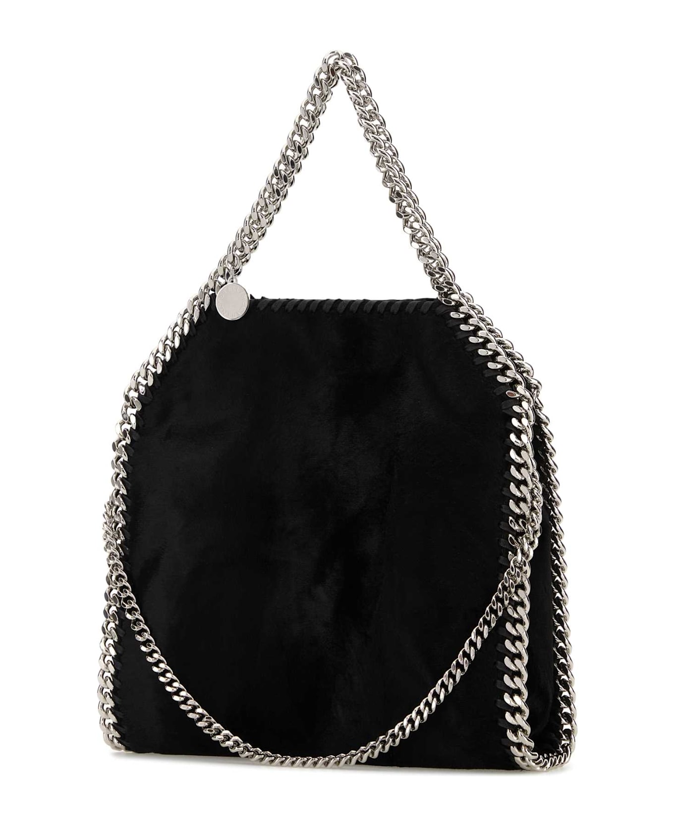 Stella McCartney Black Velvet Mini Falabella Handbag - Black