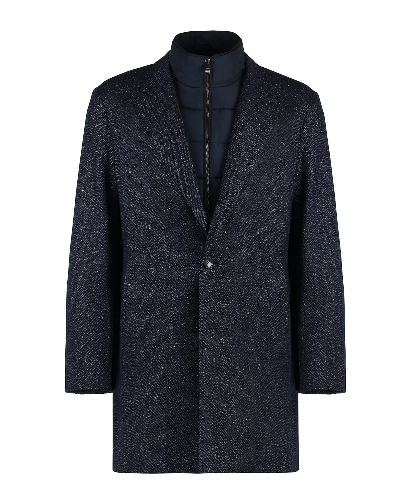 Hugo Boss Wool Blend Coat - Blue