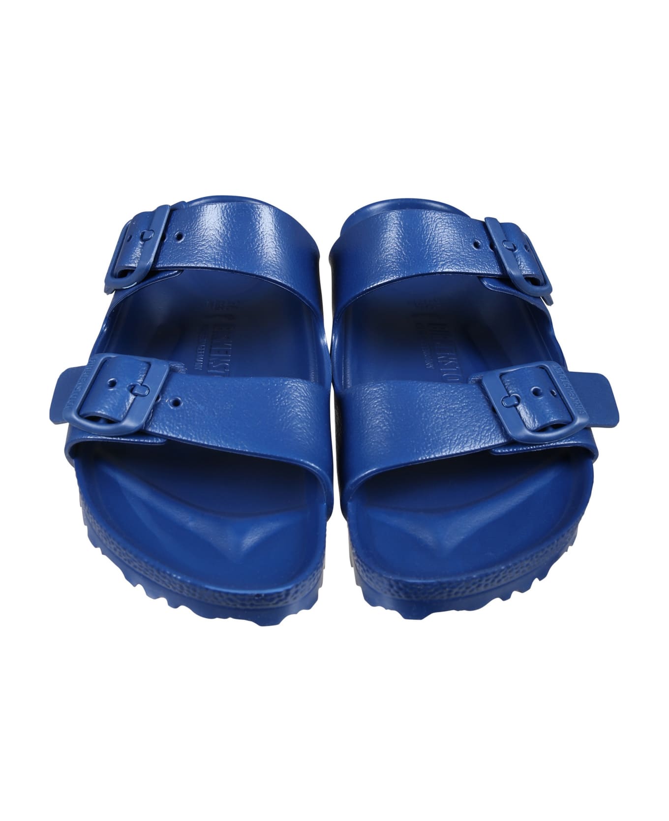 Birkenstock Blue Slippers Arizona Eva For Kids With Logo - Beige
