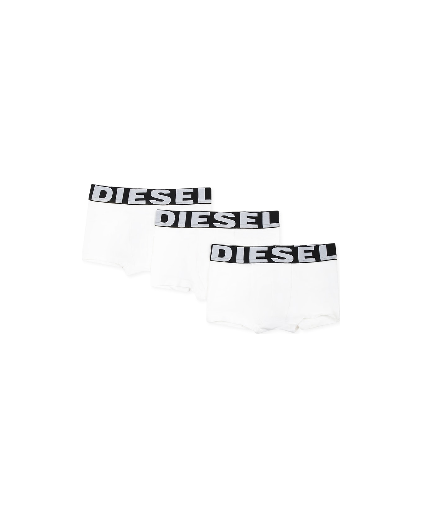Diesel White Boxer Set For Boy - White