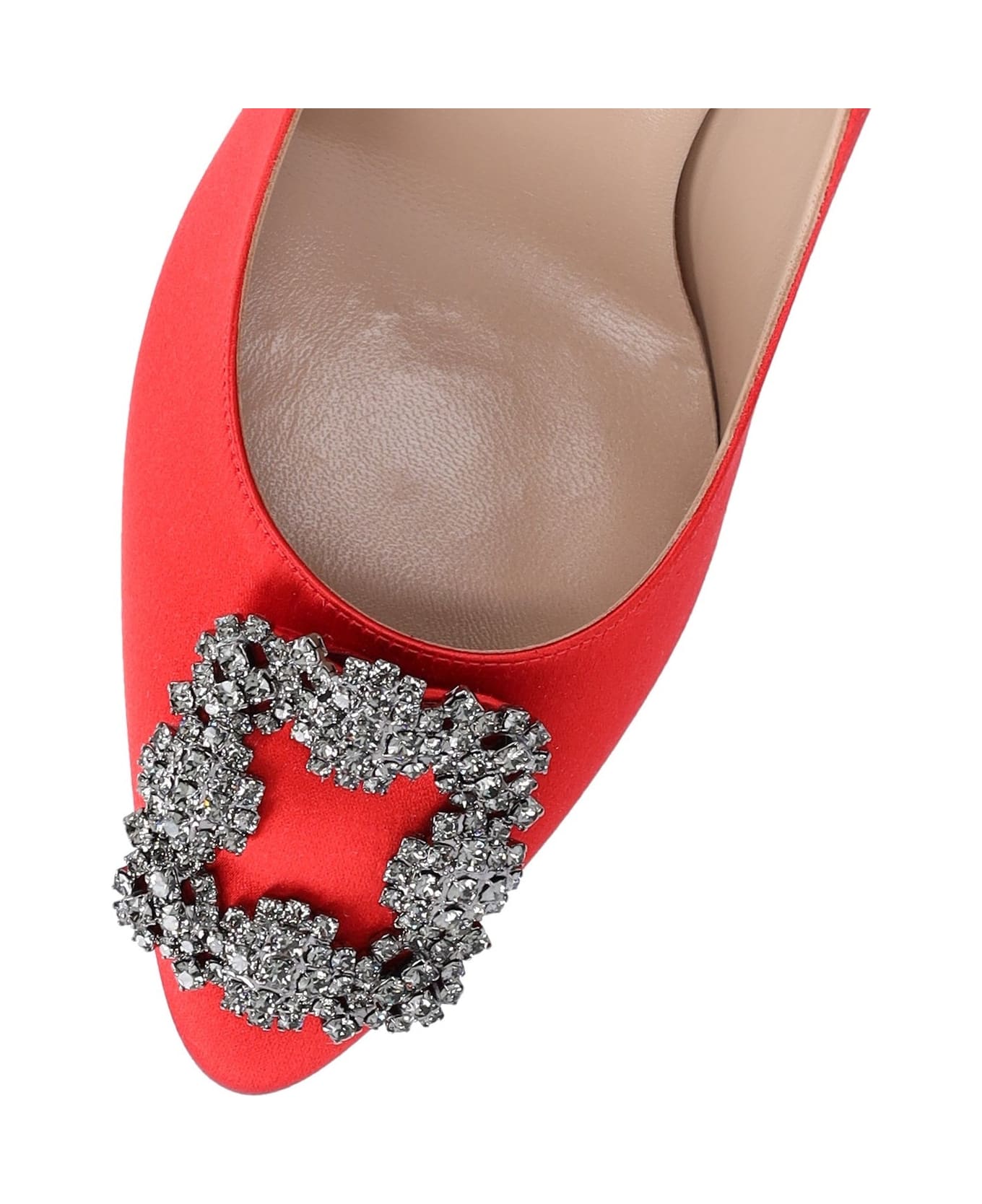 Manolo Blahnik Hangisi 090 Satin Pumps - Red