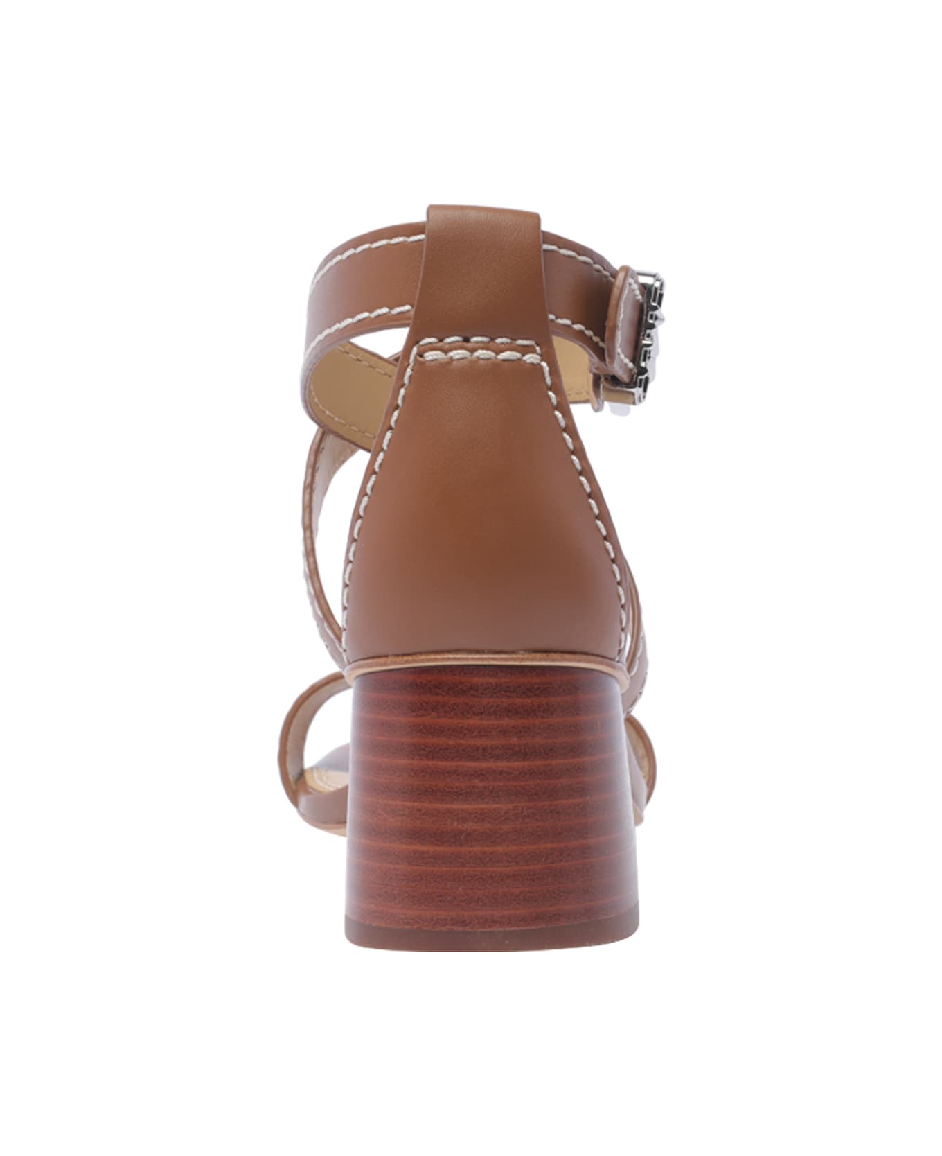 Michael Kors Collection Ashton Heleed Sandals - Luggage