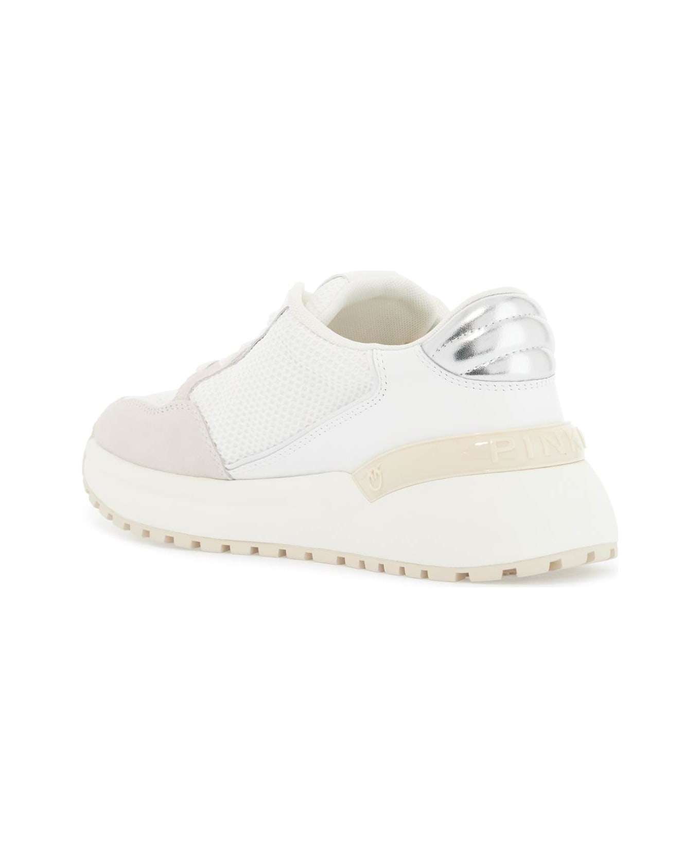 Pinko Gem Sneakers - WHITE (Silver)