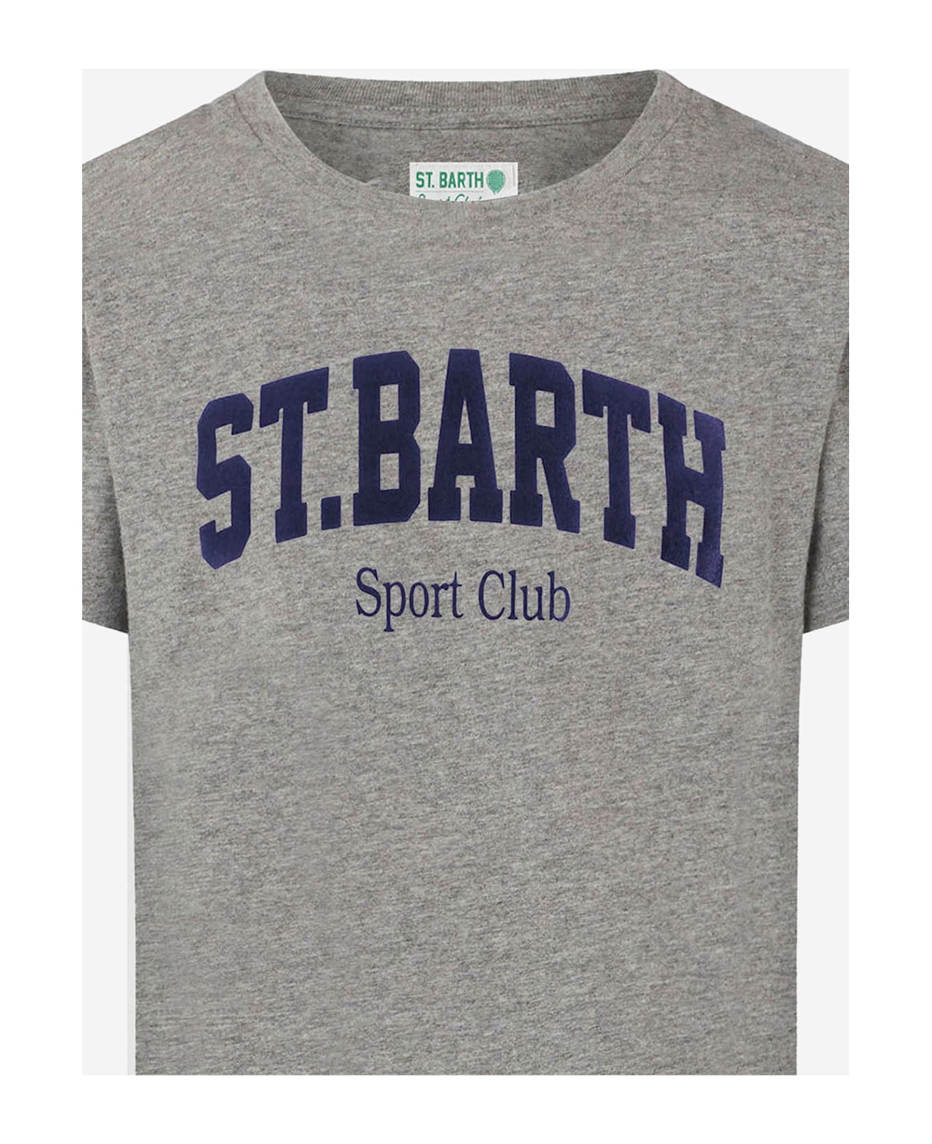 MC2 Saint Barth Cotton T-shirt With Logo Print - Grey