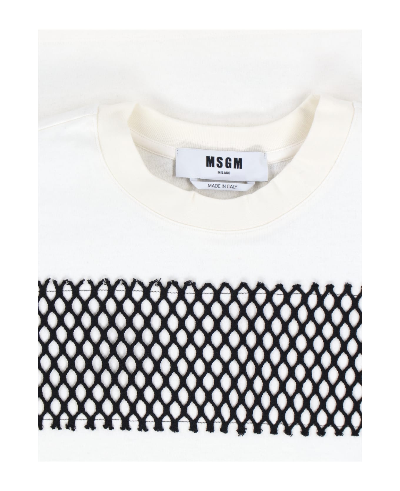 MSGM Stripe T-shirt - White シャツ