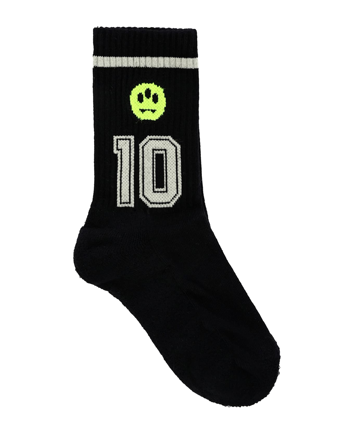 Barrow Black Socks For Kids With Smiley - Black