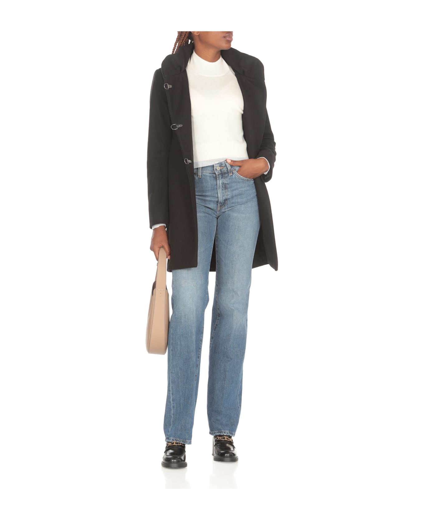 Fay Romantic Lined Coat - Black