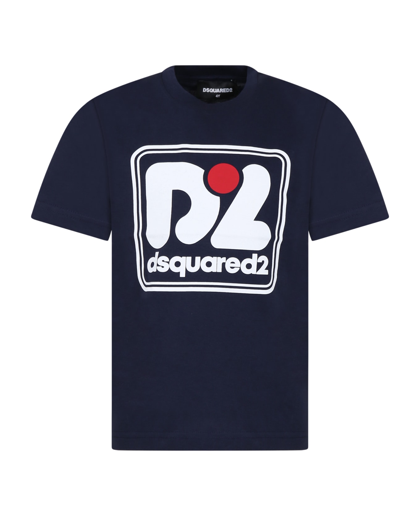 Dsquared2 Blue T-shirt For Boy With Logo - Blue